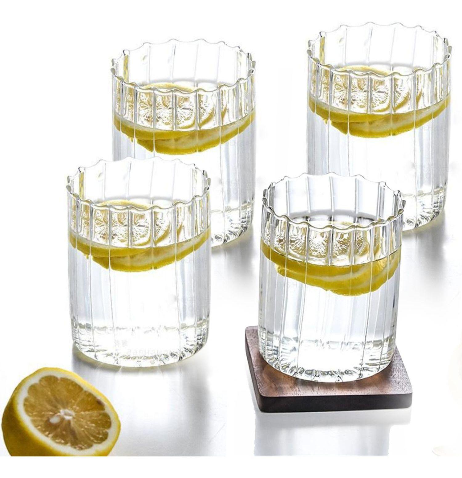 Set de 4 vasos de vidrio Vertical Chic de 350 ml-1