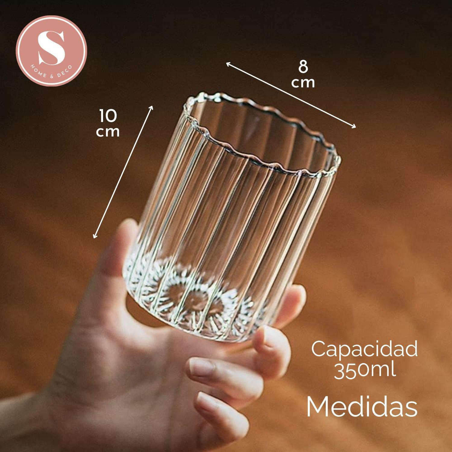 Set de 4 vasos de vidrio Vertical Chic de 350 ml-3