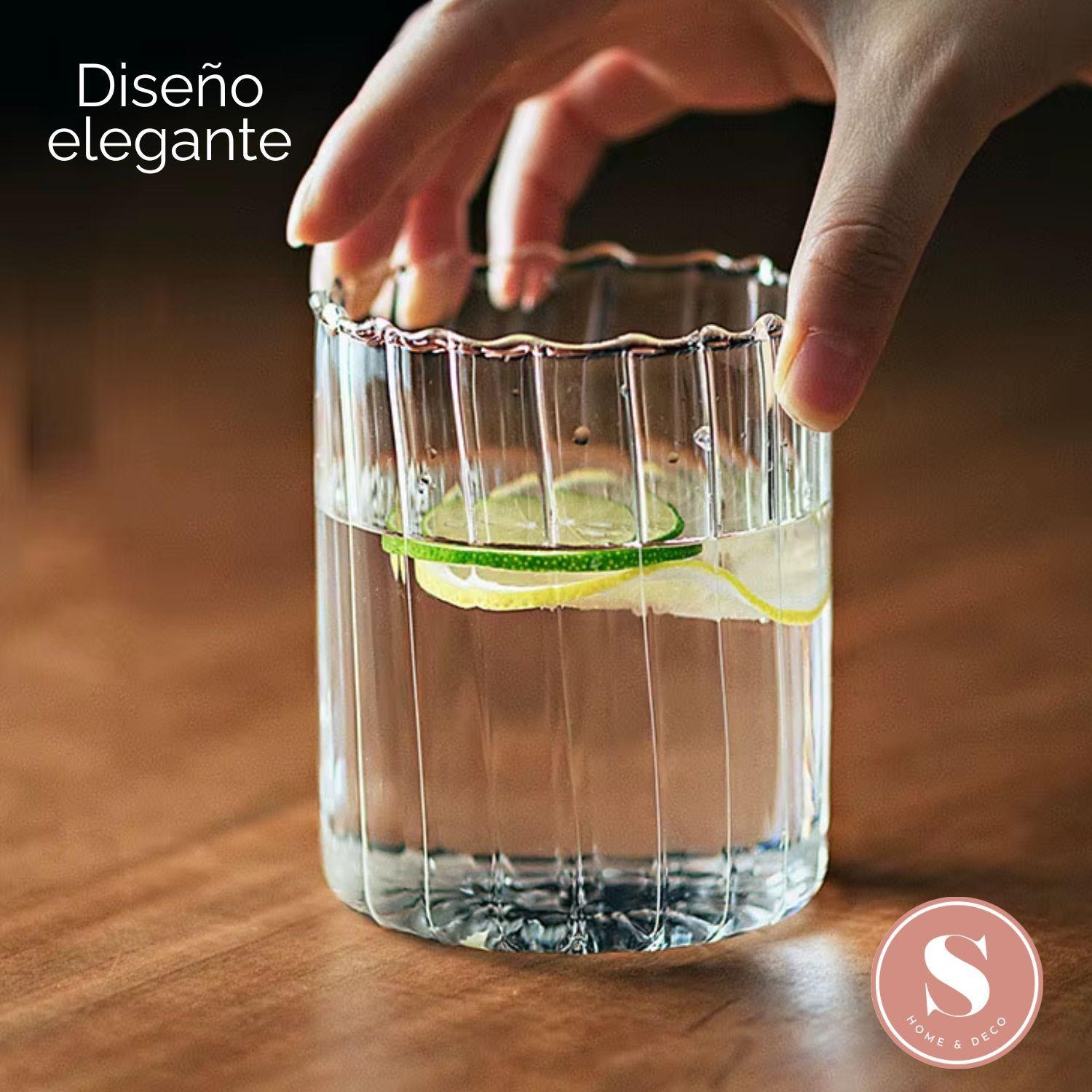 Set de 4 vasos de vidrio Vertical Chic de 350 ml-6
