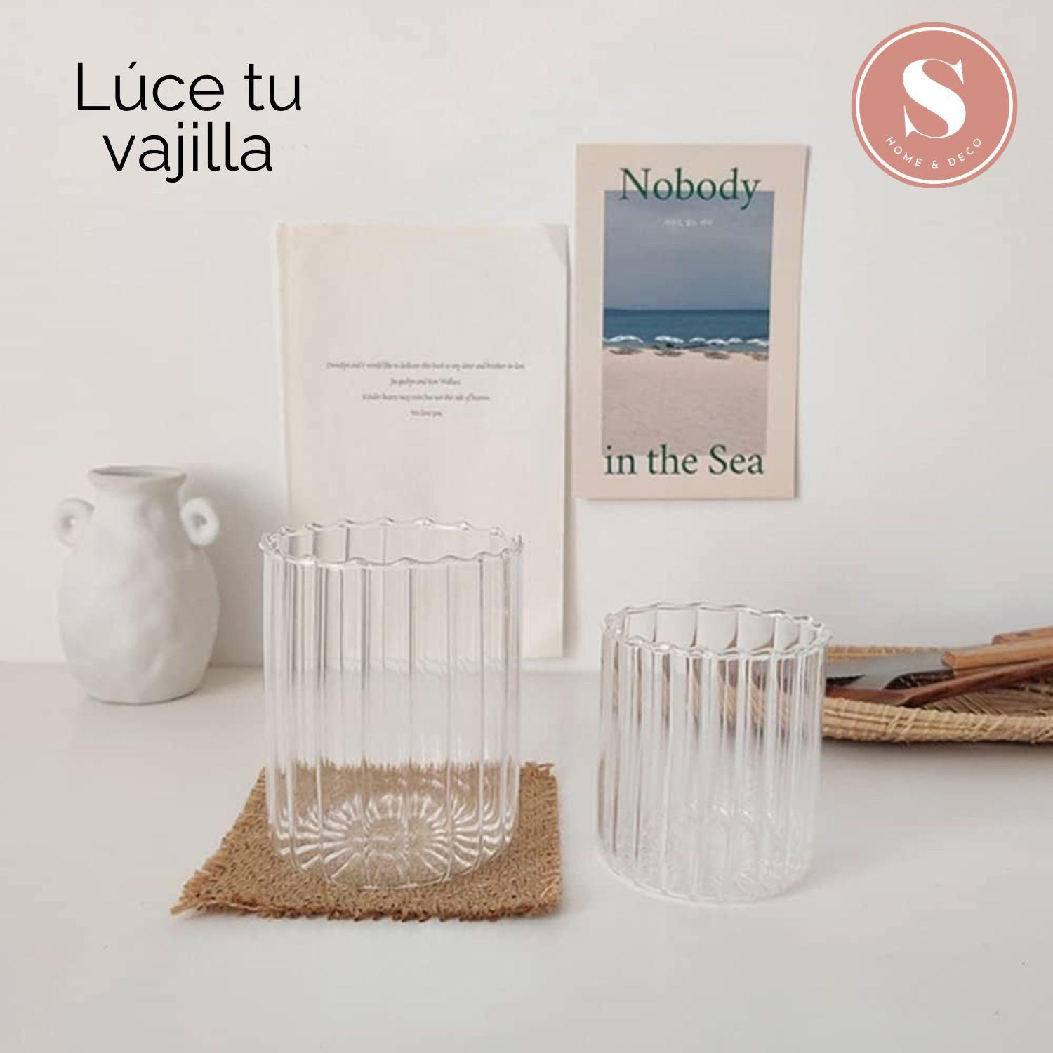 Set de 4 vasos de vidrio Vertical Chic de 350 ml-7