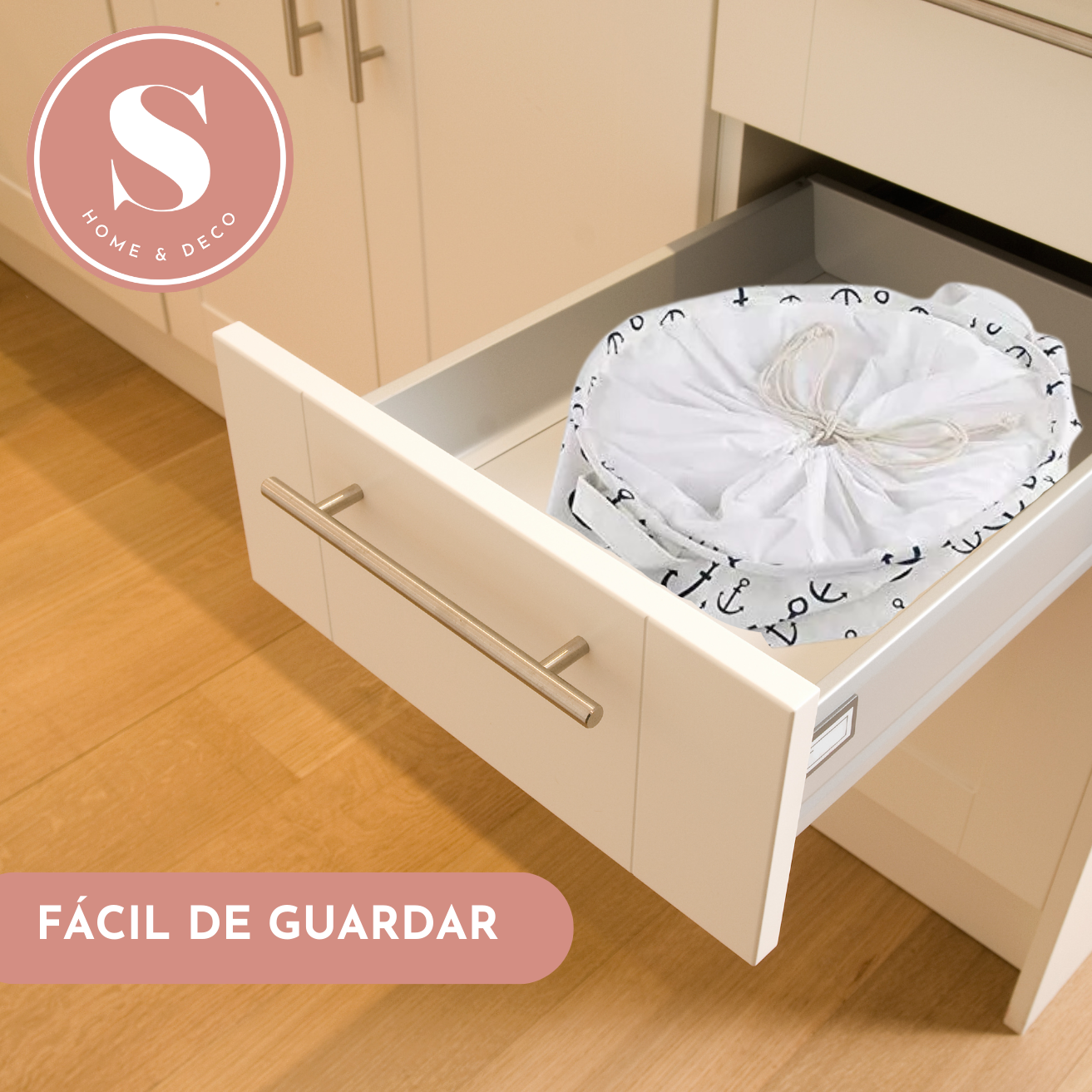 Cesta de Ropa Para Lavanderia Ancla Plegable-5