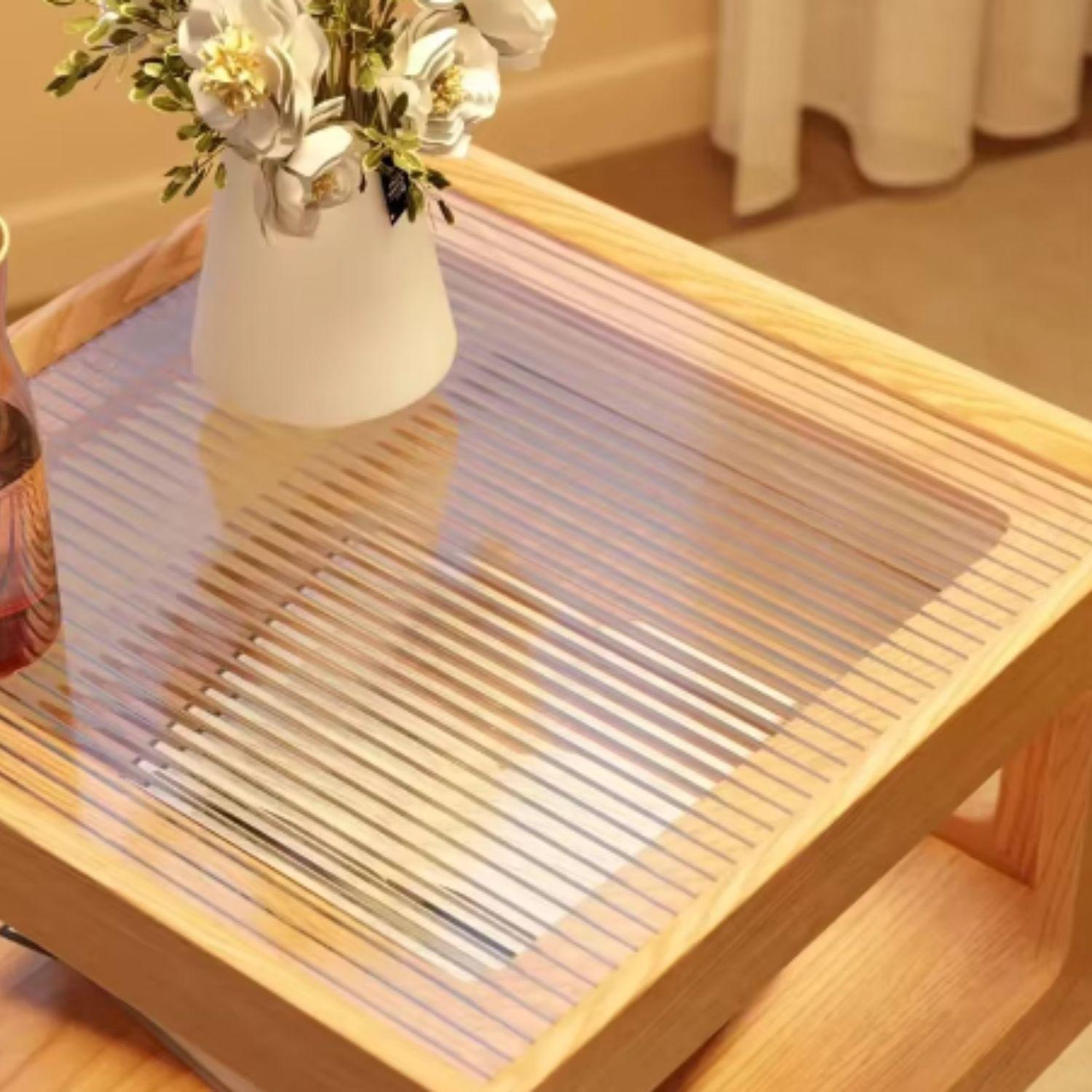 Mesa Lateral de Madera con Luz Led-3