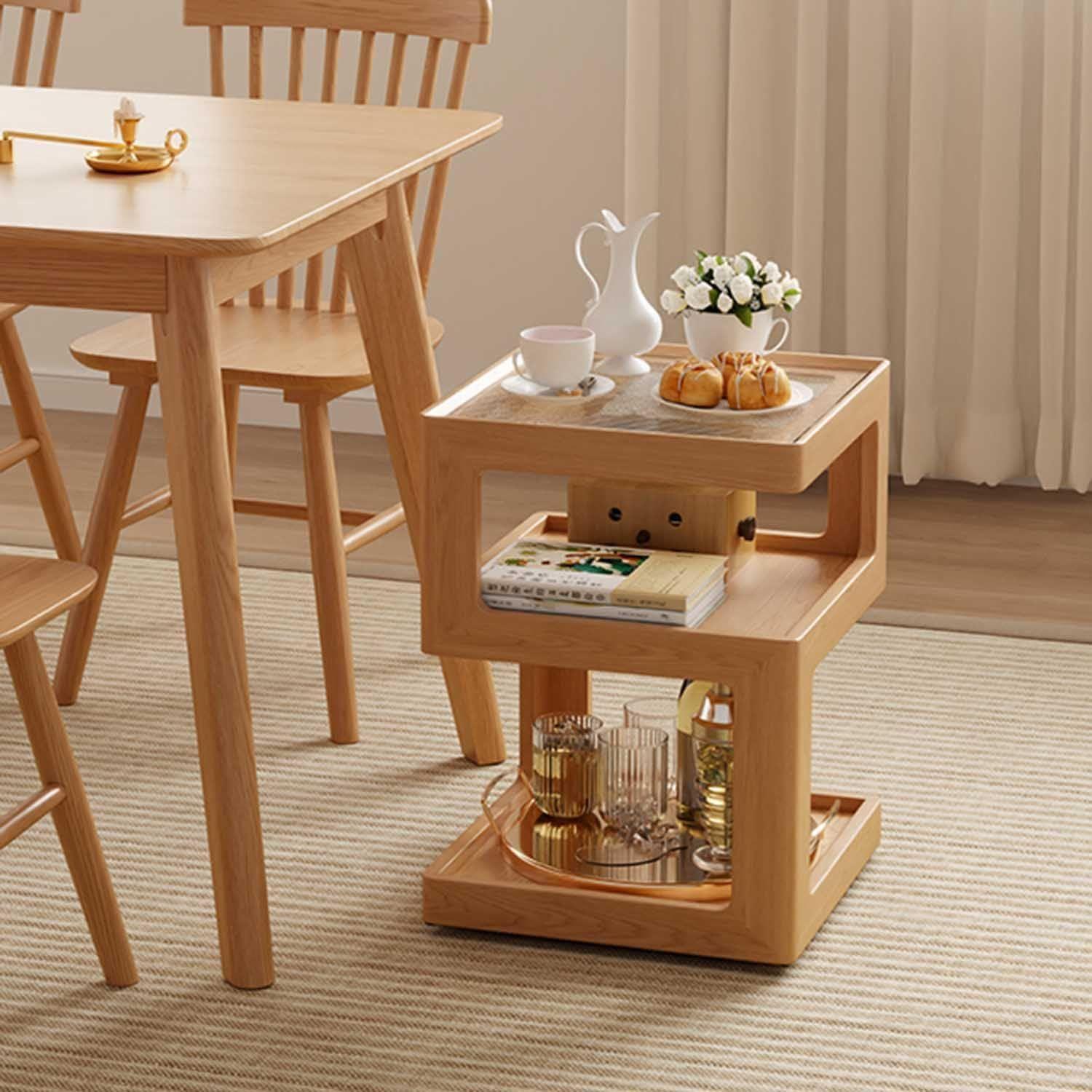 Mesa Lateral de Madera con Luz Led-9