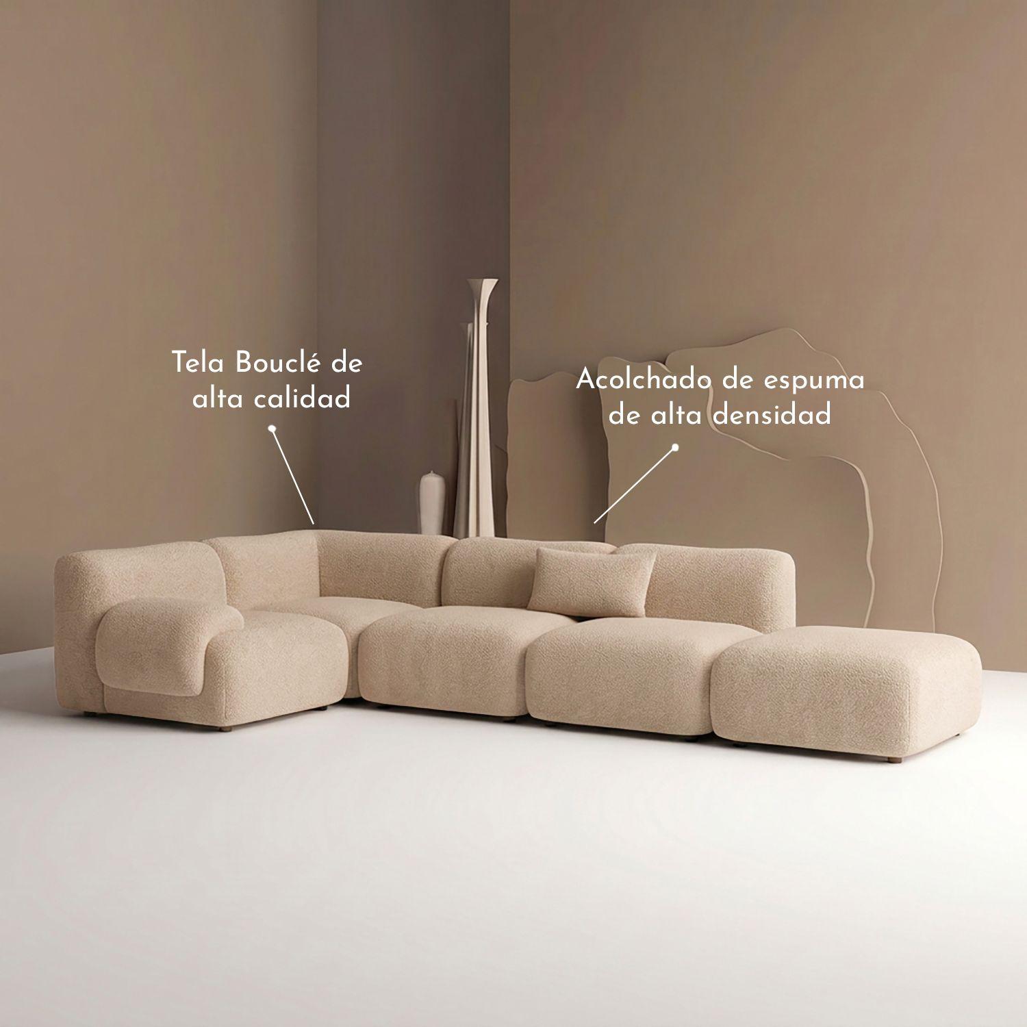 Sofá Dune L Arena 5 Cuerpos Izquierdo Sofá Seccional Esquinero Muebles Living-3