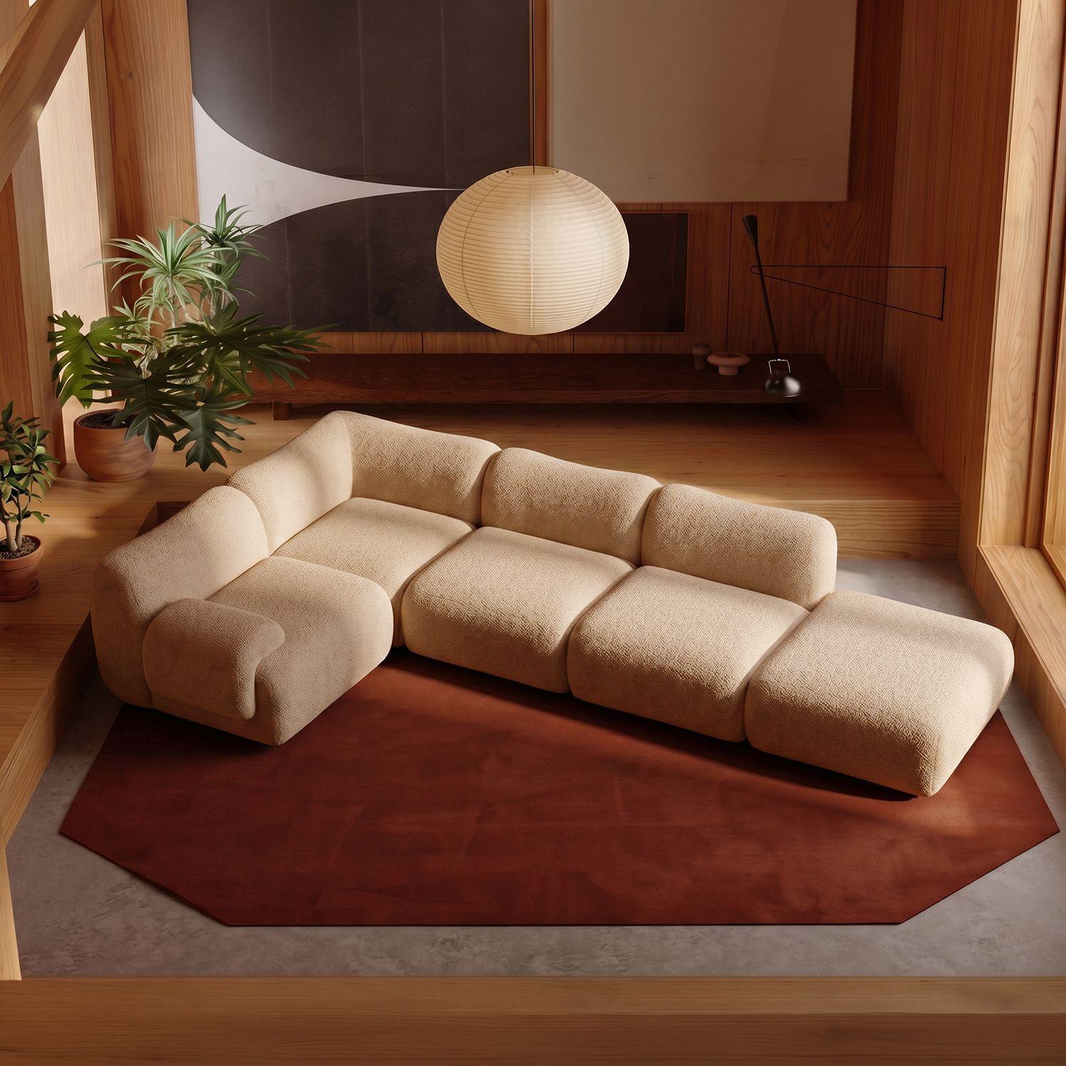 Sofá Dune L Arena 5 Cuerpos Izquierdo Sofá Seccional Esquinero Muebles Living-6