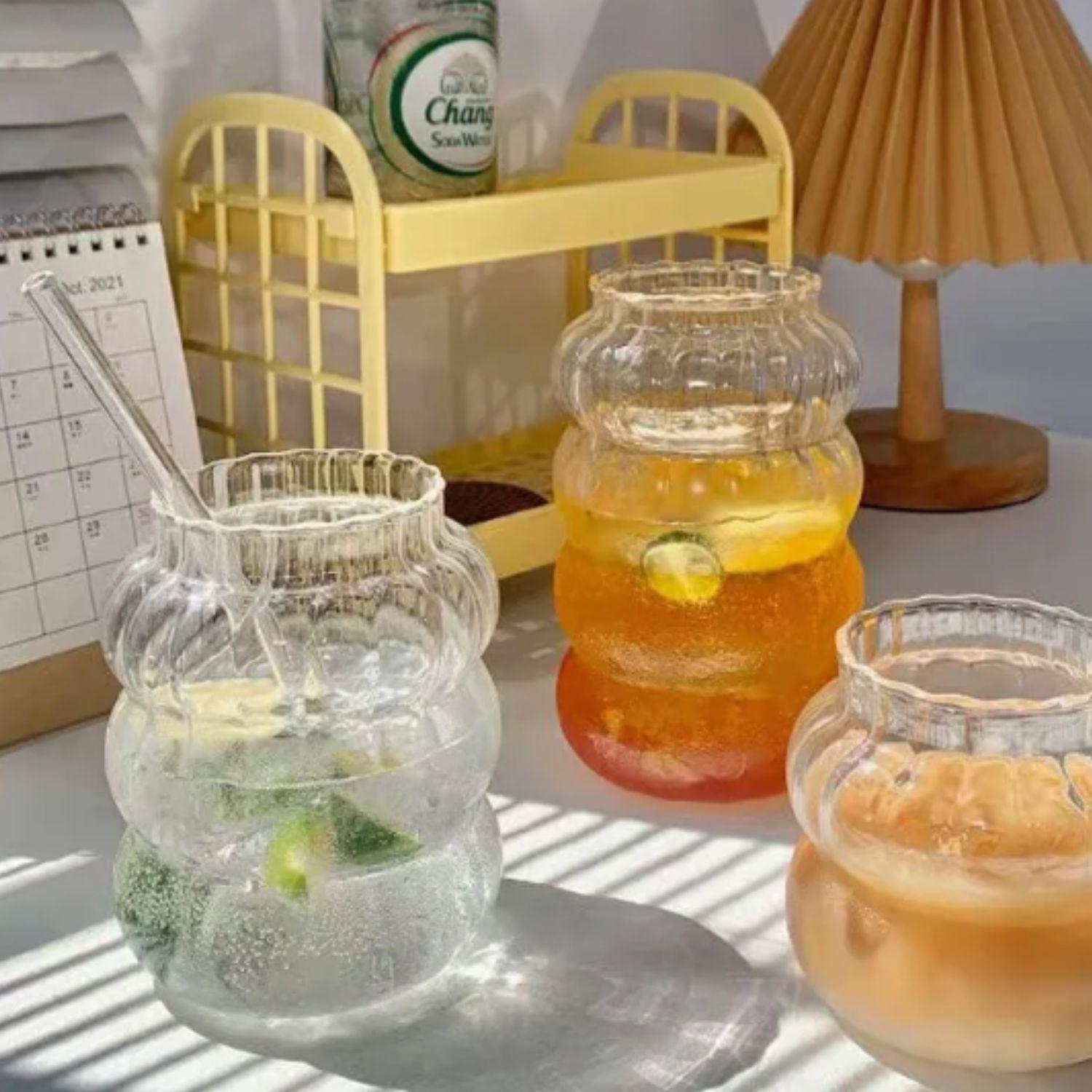 Set 2 Vasos Relieve con Bombilla 800ml-3