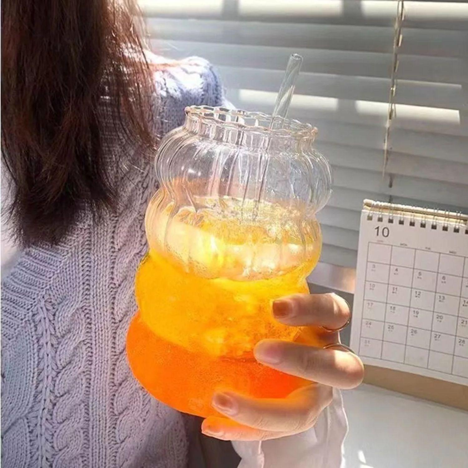 Set 2 Vasos Relieve con Bombilla 800ml-4