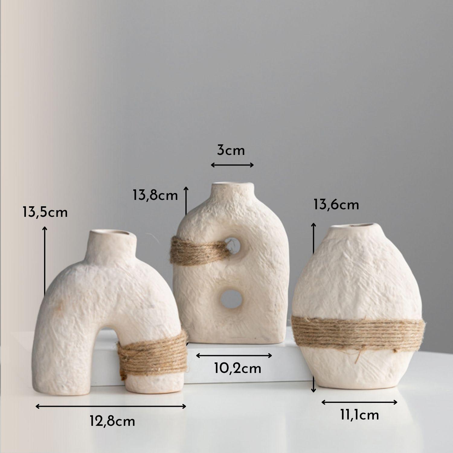 Set 3 Floreros Cerámica Eco Terra-8