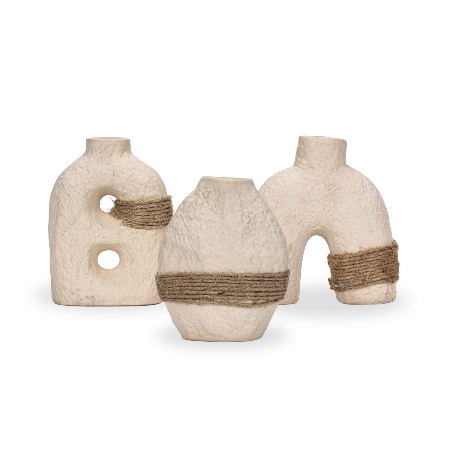 Set de 3 floreros de cerámica Eco Terra-9