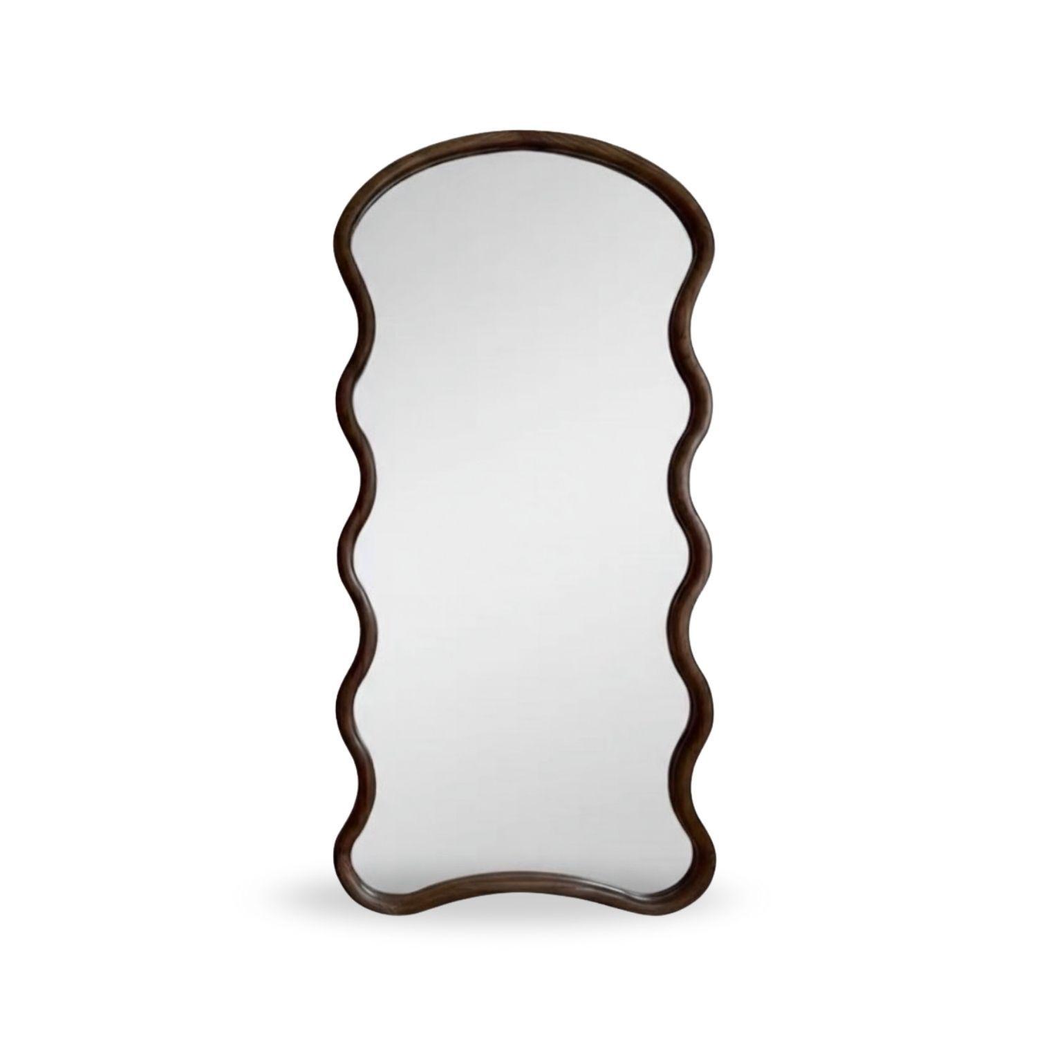 Espejo Ondas Macizo Nogal Cuerpo Entero 180x80cm-6