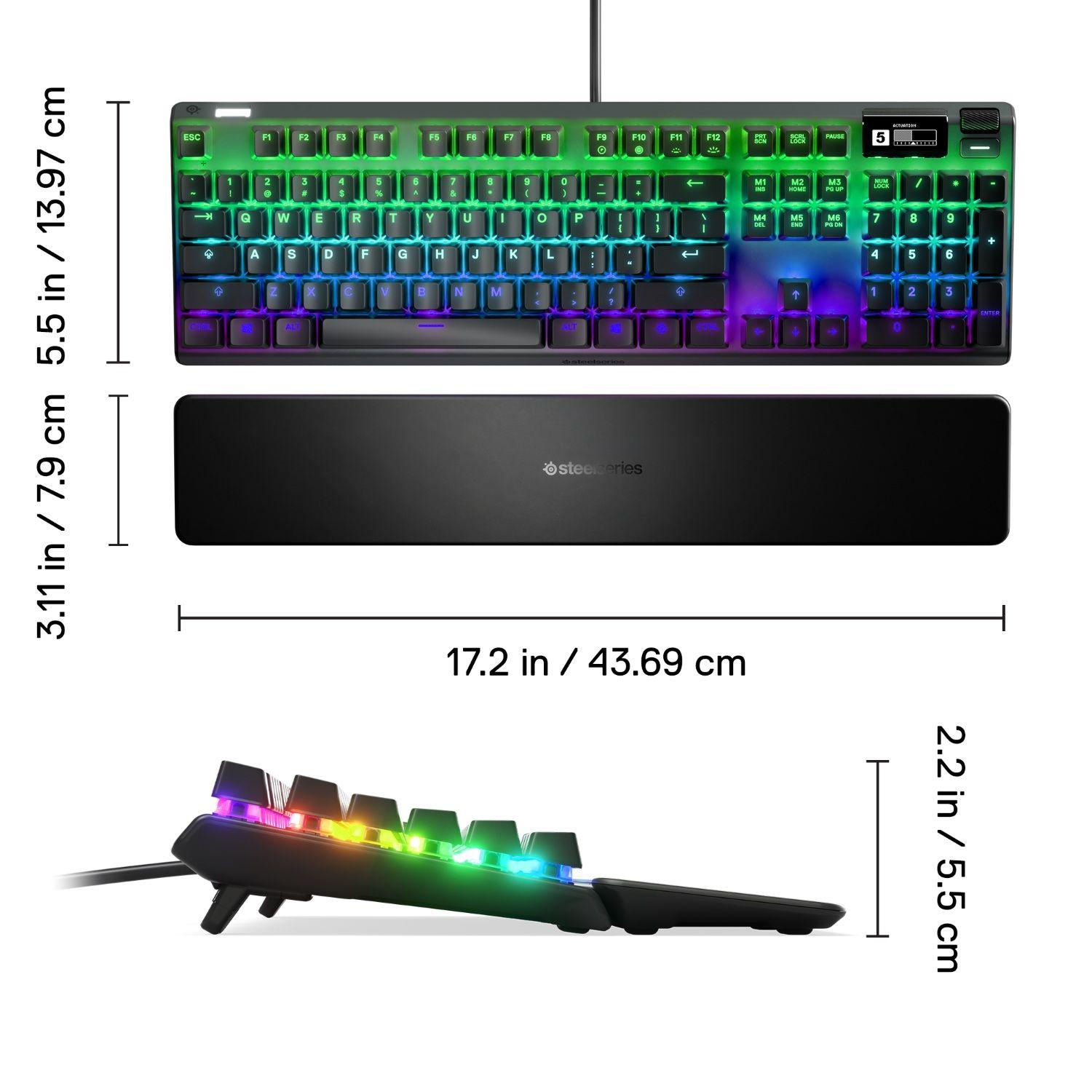 Teclado Gamer SteelSeries Apex Pro TKL Gen 3 RGB USB-C Negro-4