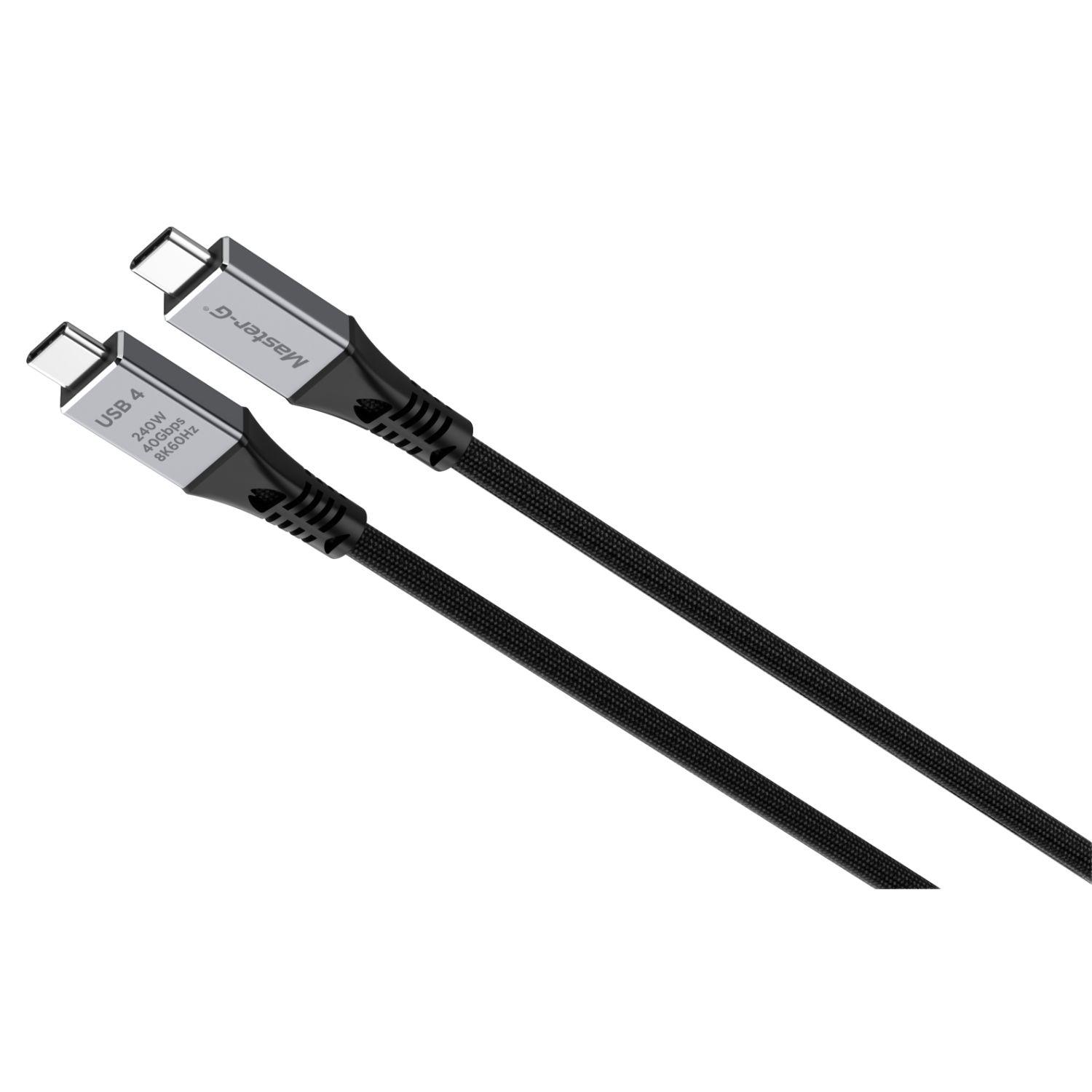 Cable USB 4 Tipo C Dual 8K 60hz 40Gbps 240W 1mt Master-G-4