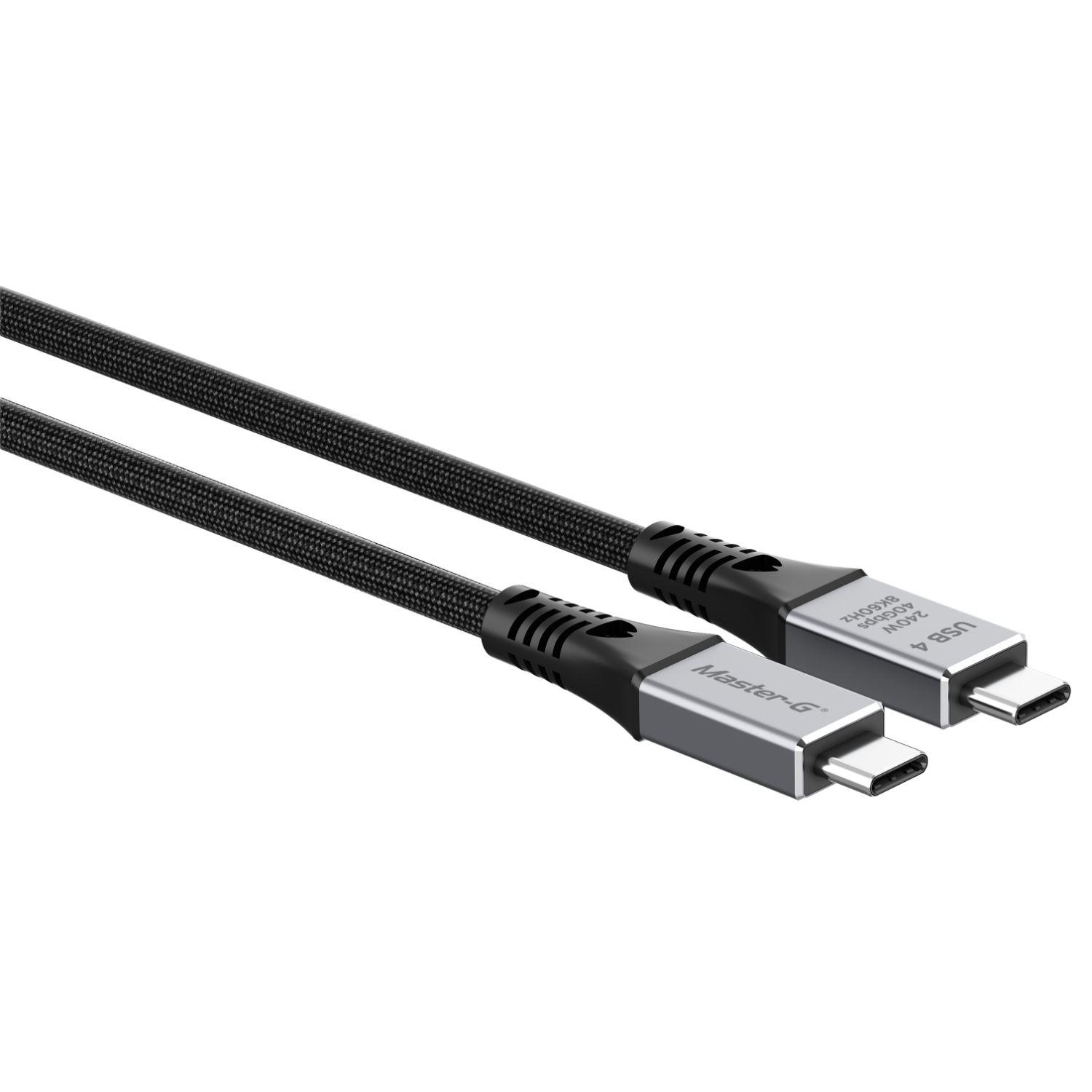 Cable USB 4 Tipo C Dual 8K 60hz 40Gbps 240W 1mt Master-G-5