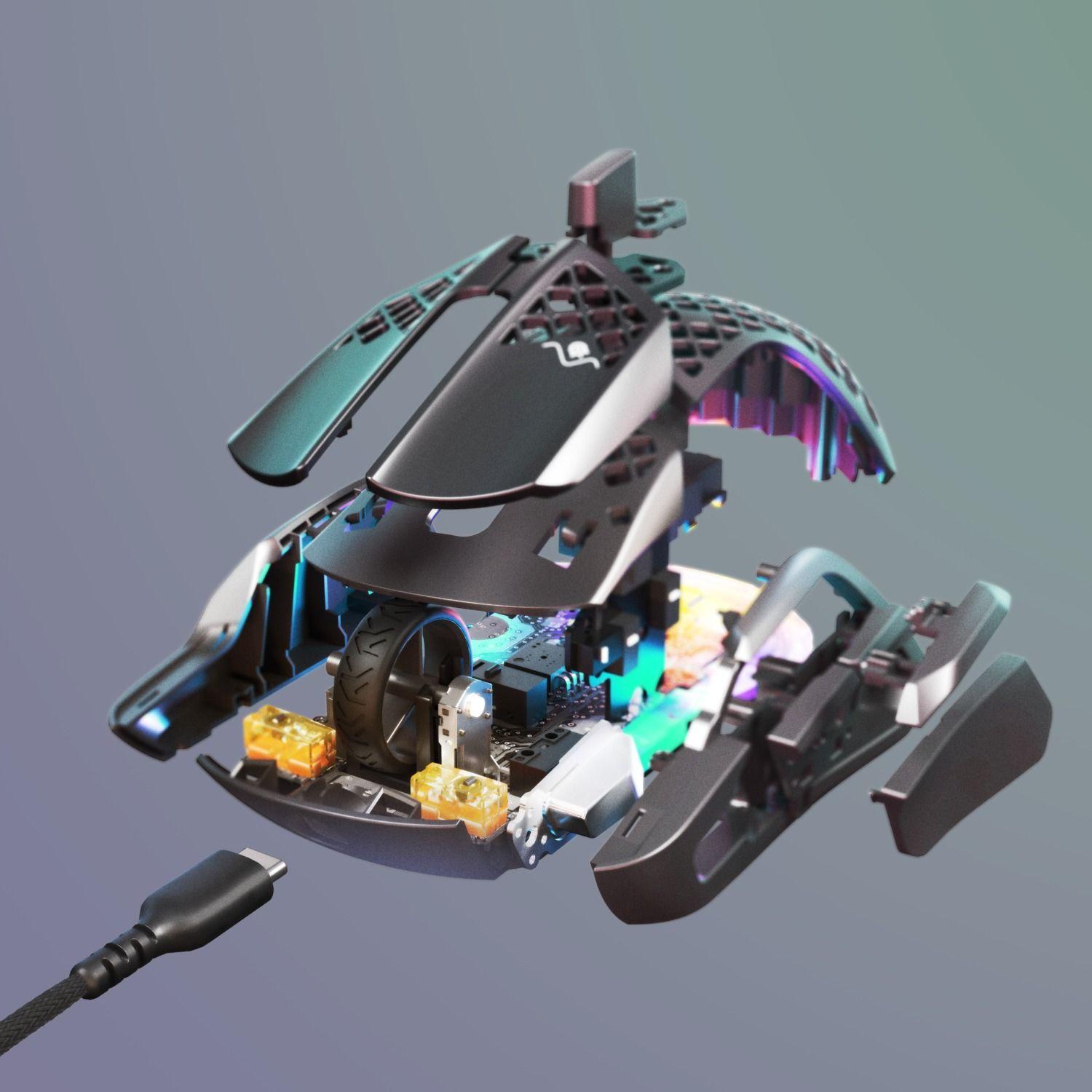 Mouse Gamer SteelSeries Aerox 5 Wireless 18000 DPI Negro-5