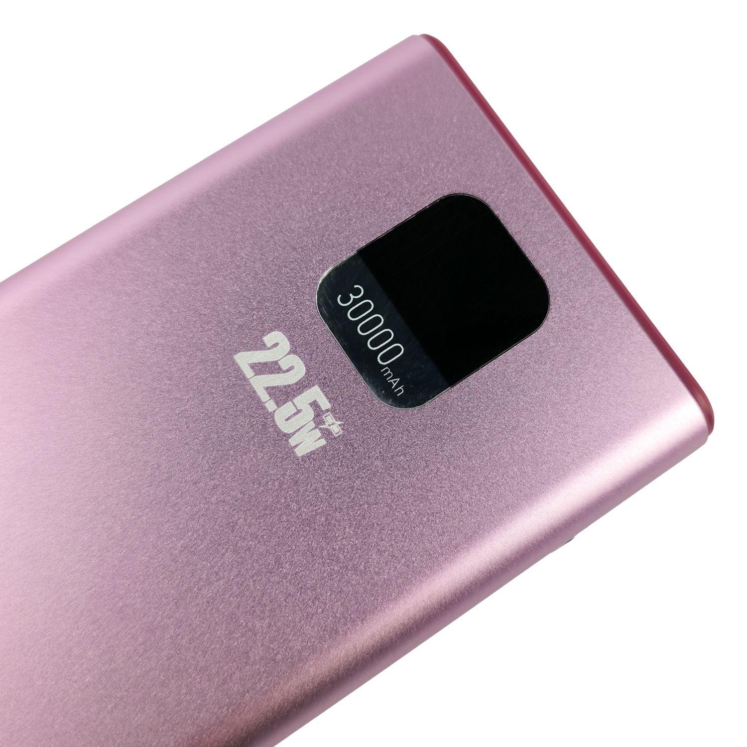 Batería Externa Power Bank 30000 Mah 22.5W UCP30PPD Rosada-3