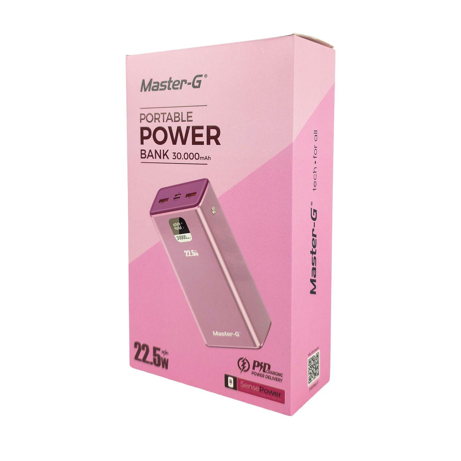 Batería Externa Power Bank 30000 Mah 22.5W UCP30PPD Rosada-4