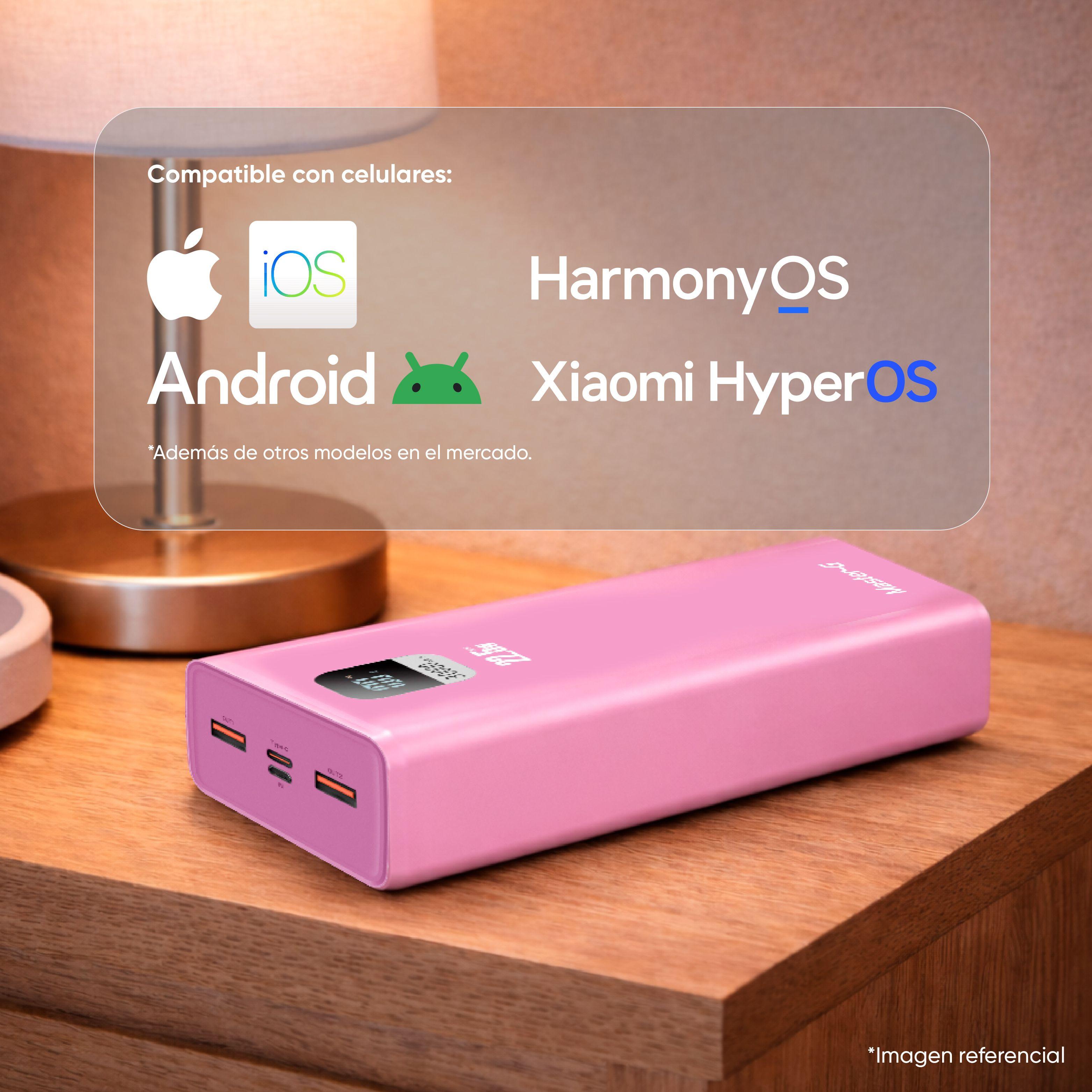 Batería Externa Power Bank 30000 Mah 22.5W UCP30PPD Rosada-2