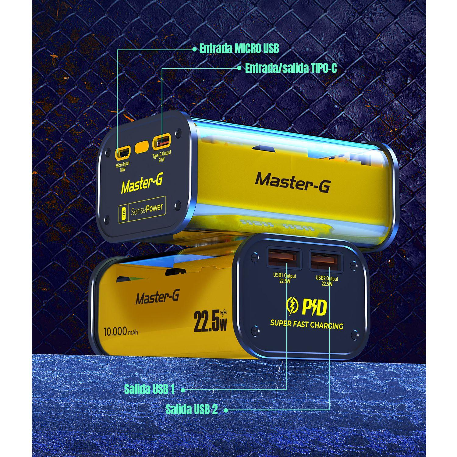 Batería Externa Power Bank 10000 Mah Carga Rápida Master-G-5