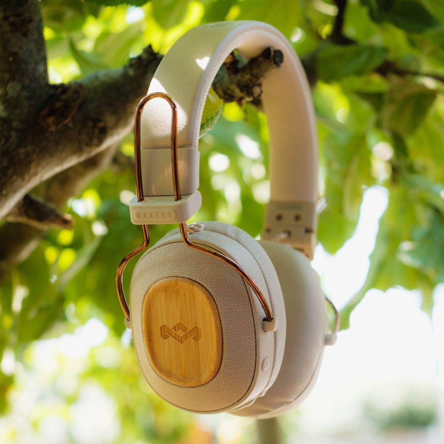 Audífonos Bluetooth Positive Vibration Riddim Cream Marley-5