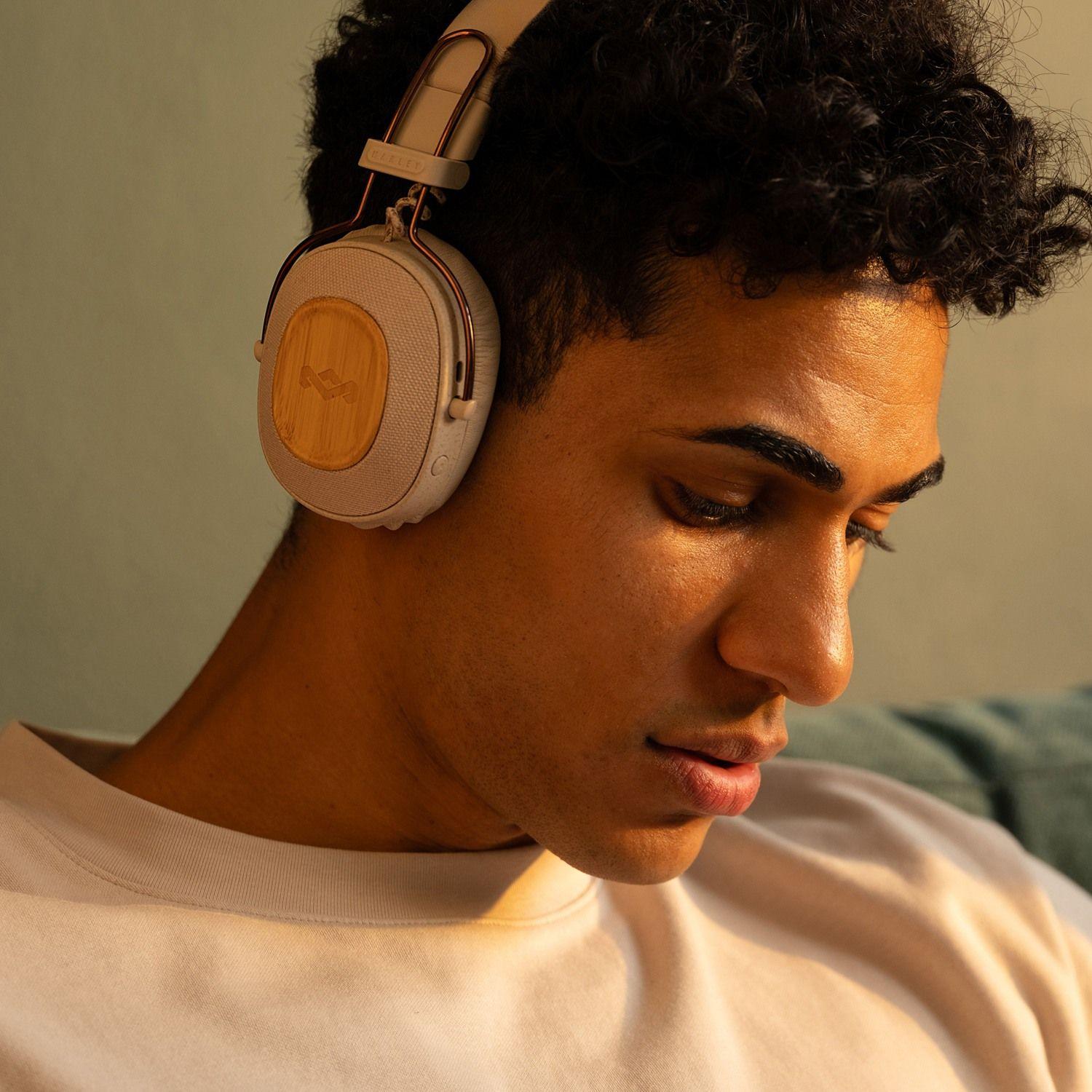 Audífonos Bluetooth Positive Vibration Riddim Cream Marley-6