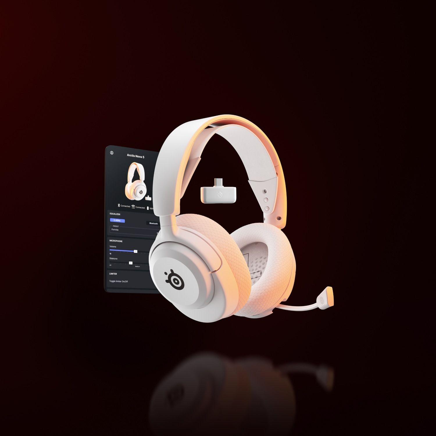 Audífonos Bluetooth Gamer SteelSeries Nova 5 Blanco-2