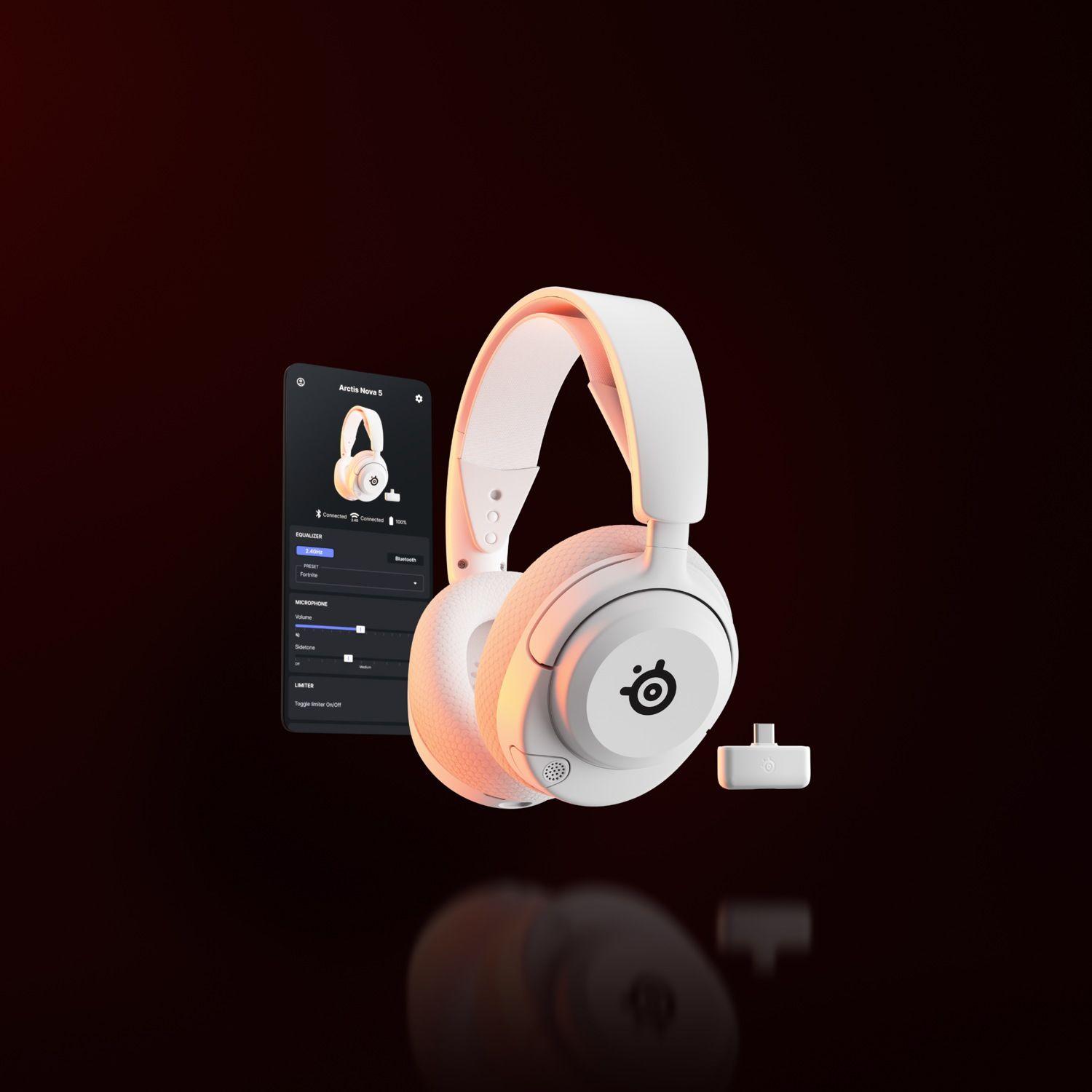 Audífonos Bluetooth Gamer SteelSeries Nova 5 Blanco-3