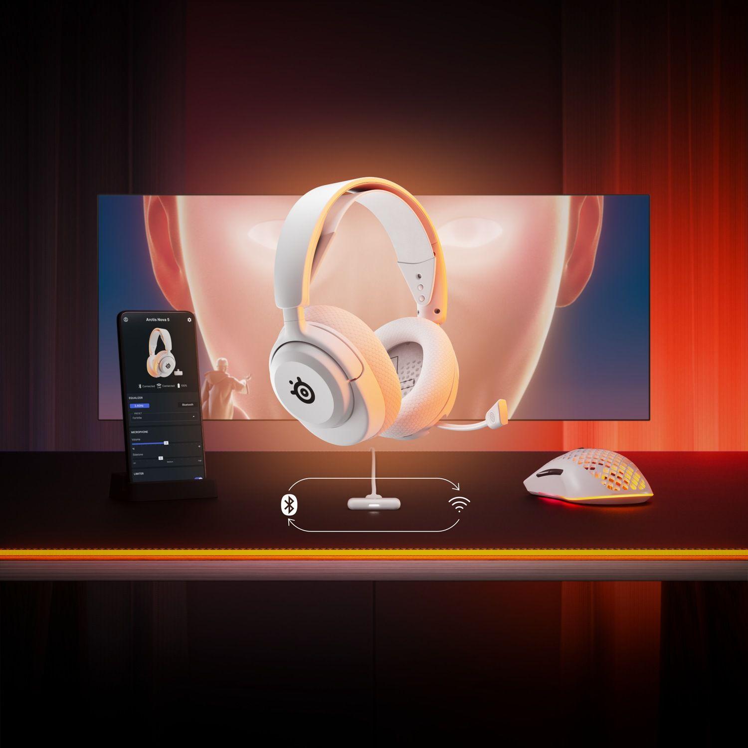 Audífonos Bluetooth Gamer SteelSeries Nova 5 Blanco-5