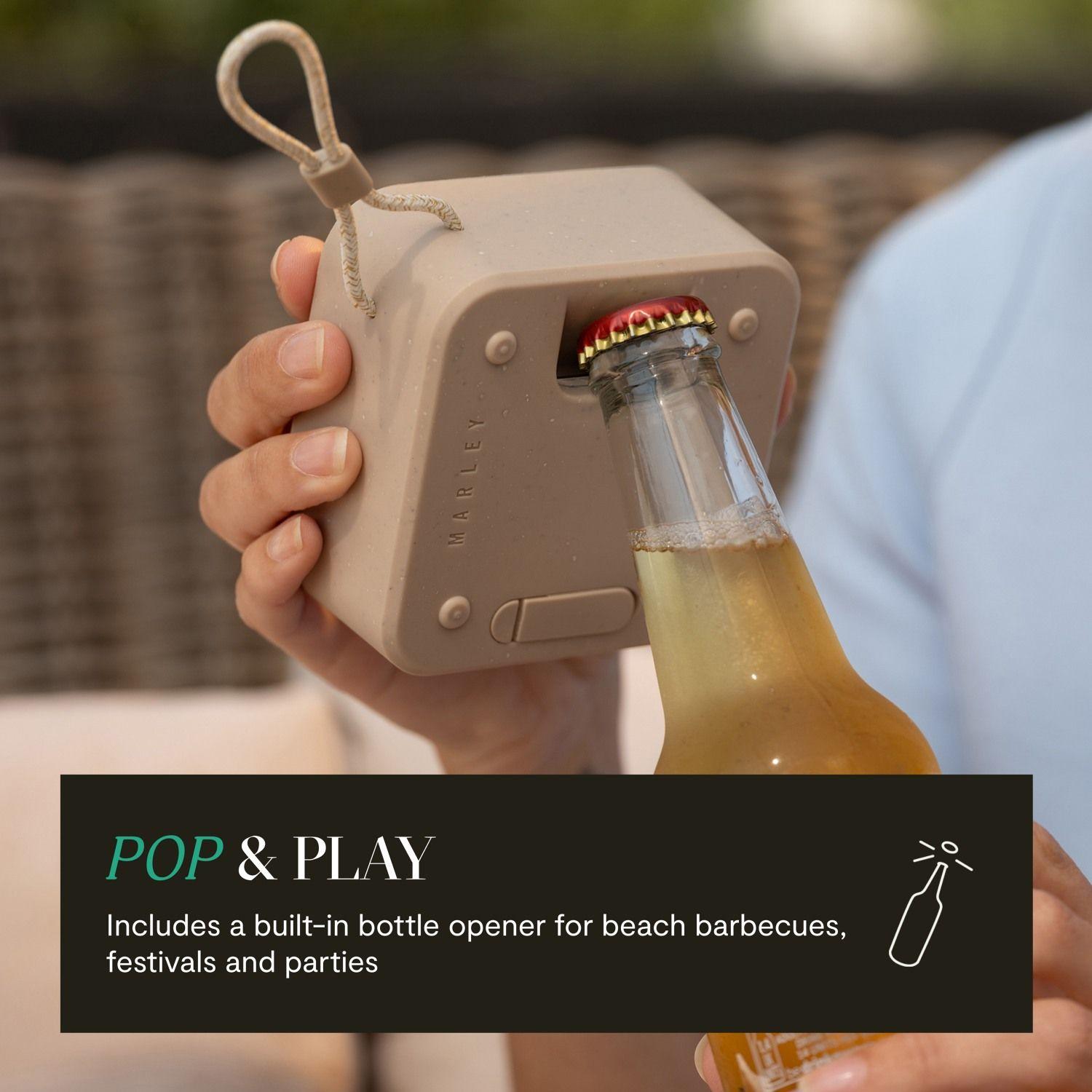 Parlante Bluetooth 5.3 Waterproof Rise Up Cream Marley-2