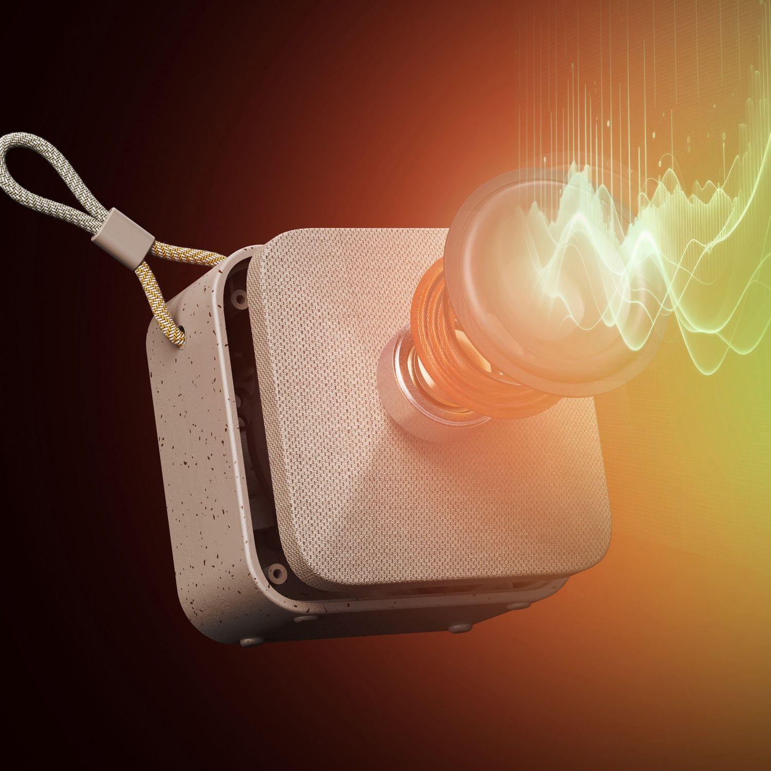 Parlante Bluetooth 5.3 Waterproof Rise Up Cream Marley-5