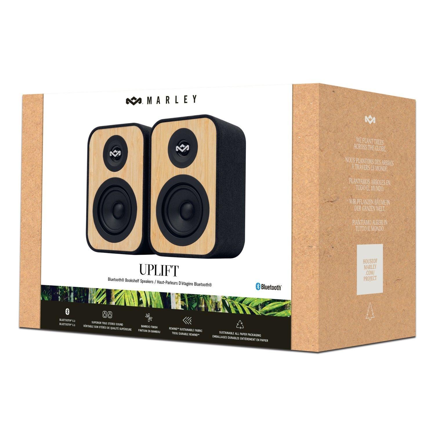 Parlantes Bluetooth 5.3 Uplift Bookshelf Negros Marley-7