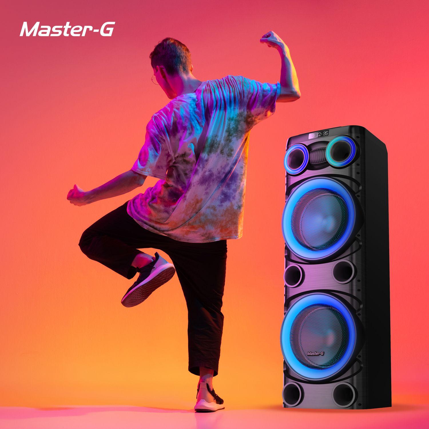 Parlante Karaoke 12” Kraken + 2 Micrófonos inalámbricos UHF-4