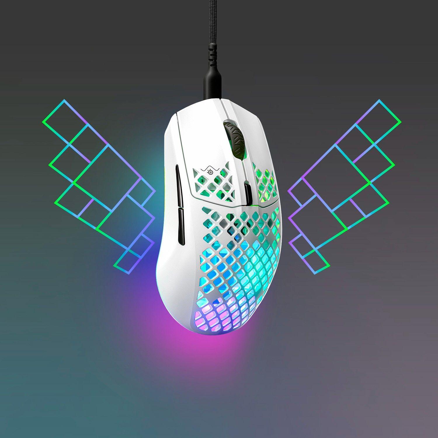 Mouse Gamer SteelSeries Aerox 3 Snow Ultraligero RGB 8500DPI-5