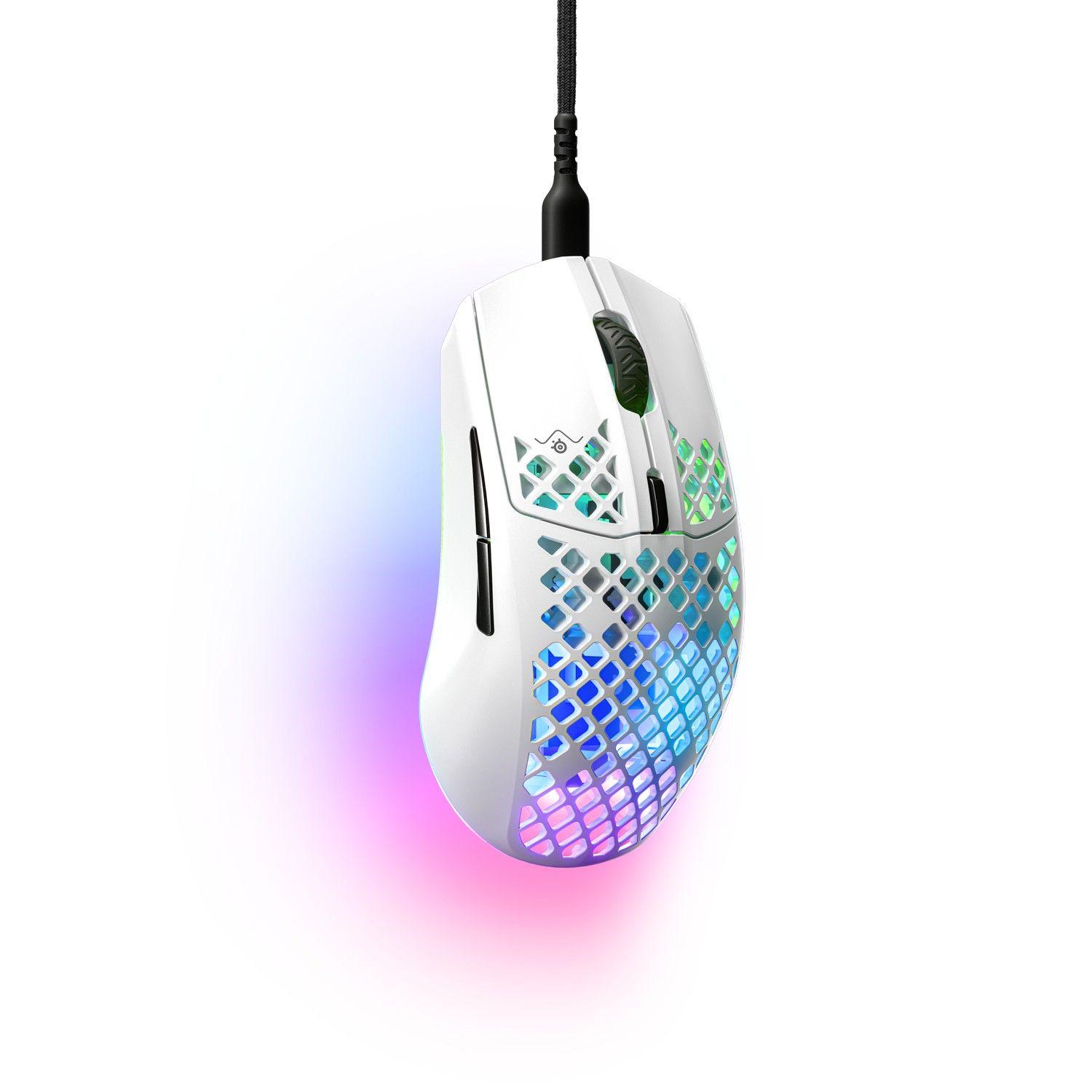 Mouse Gamer SteelSeries Aerox 3 Snow Ultraligero RGB 8500DPI-8