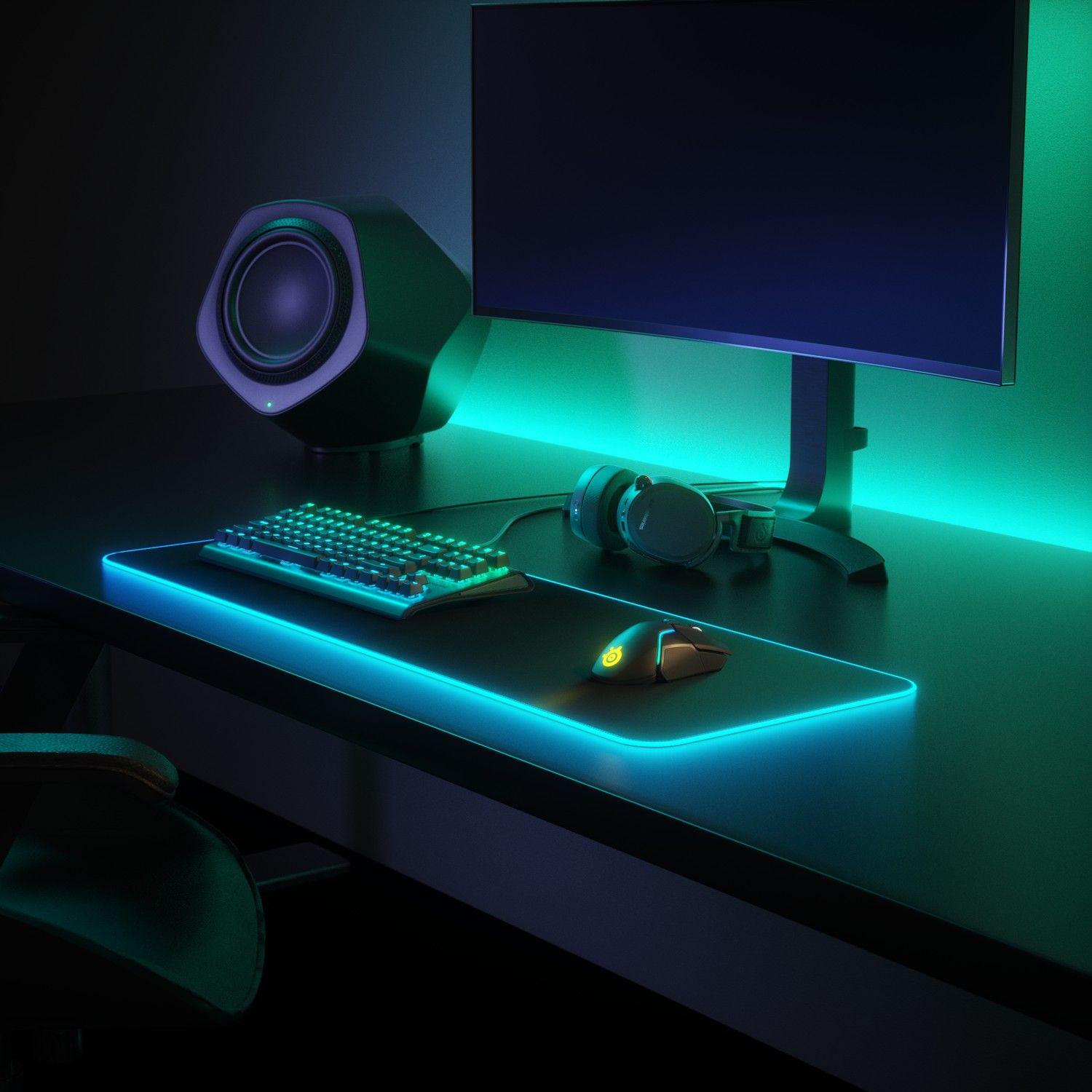 Mousepad Gamer SteelSeries QcK Prism XL RGB Negro-4