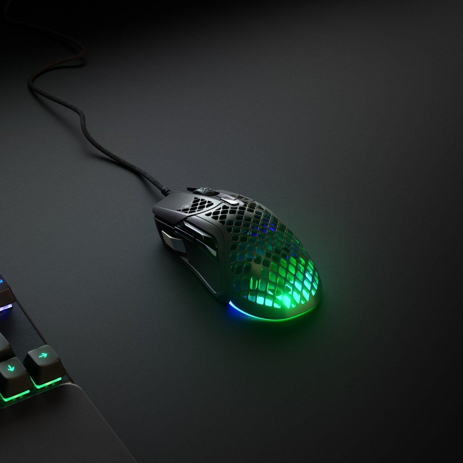 Mouse Gamer SteelSeries Aerox 5 Ultraligero 18000 DPI Negro-4