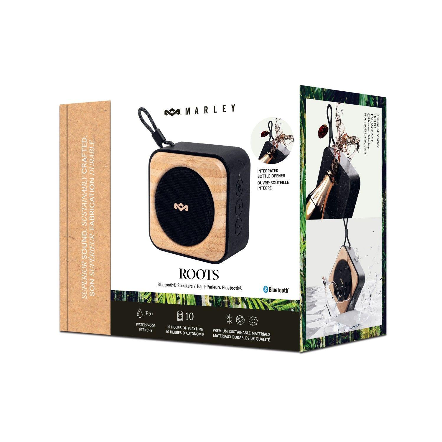 Parlante Bluetooth 5.3 Roots Negro Marley-7