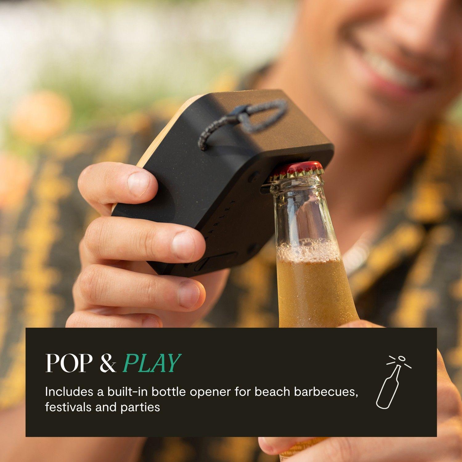 Parlante Bluetooth 5.3 Roots Negro Marley-2