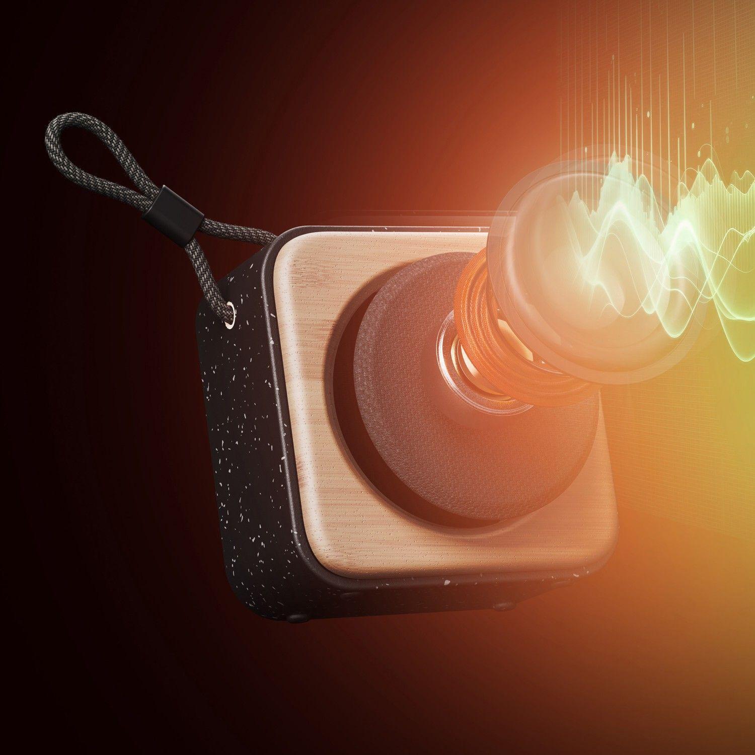 Parlante Bluetooth 5.3 Roots Negro Marley-6