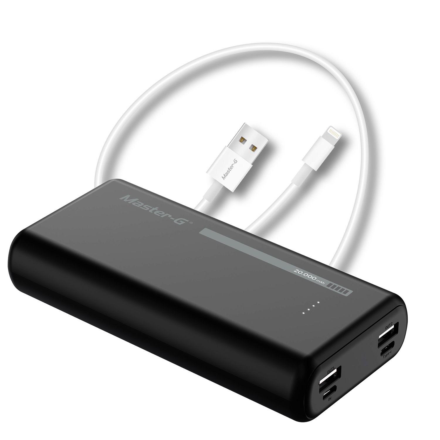 Kit Batería Externa 20000Mah + Cable Carga Rápida Lightning-0