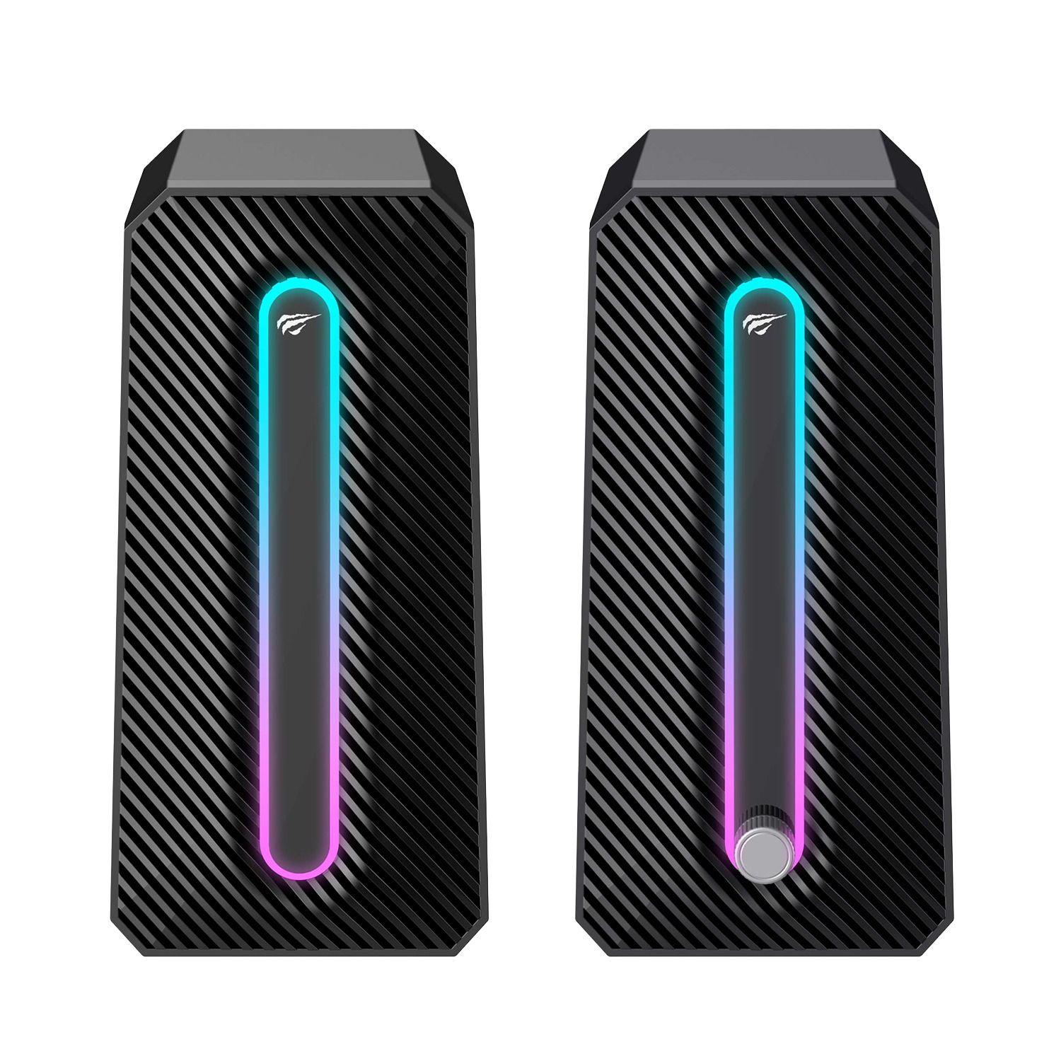 Par de Parlantes Gamer para PC RGB 10W SK216 Negros Havit-3