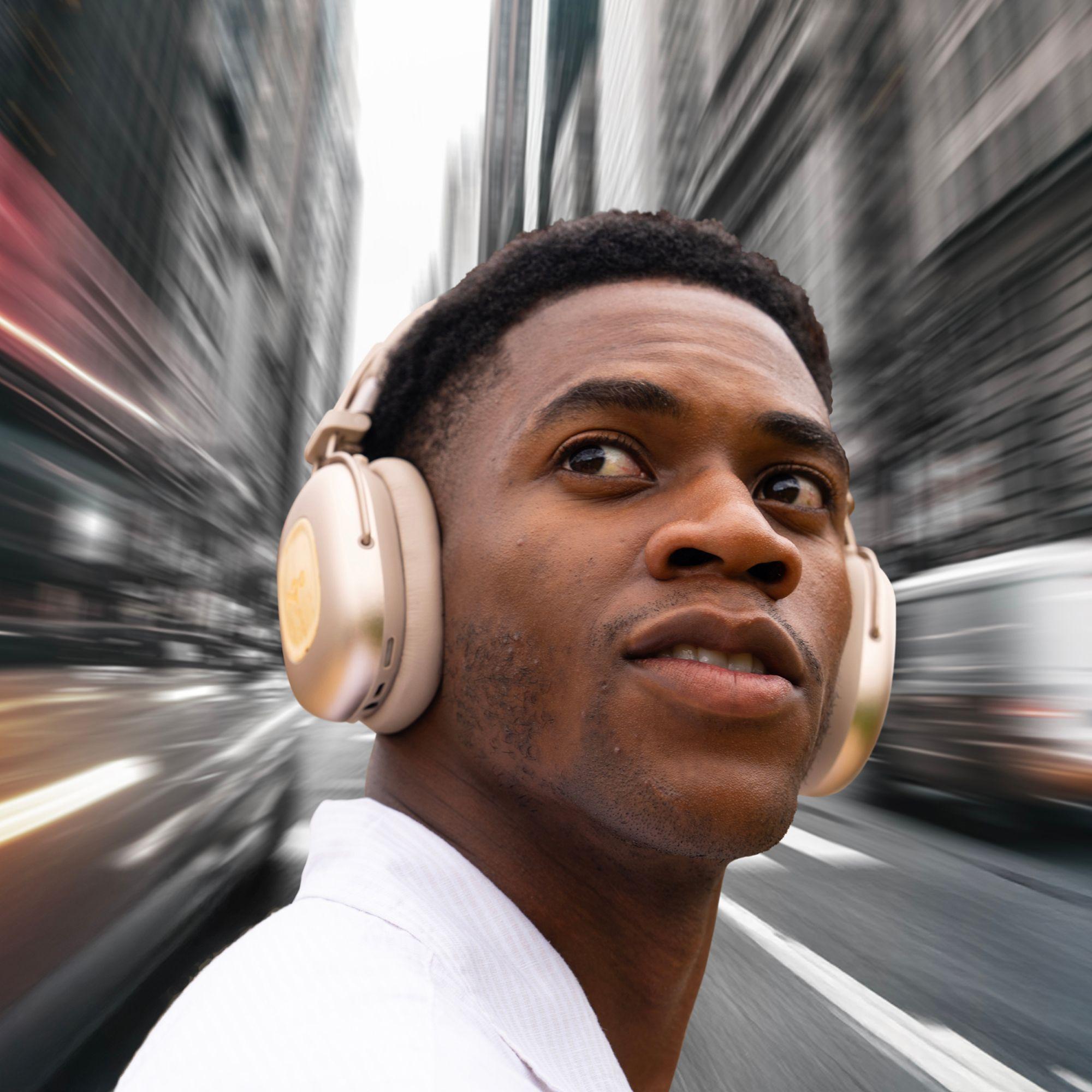 Audífono Bluetooth Positive Vibration Rebel ANC Beige-3