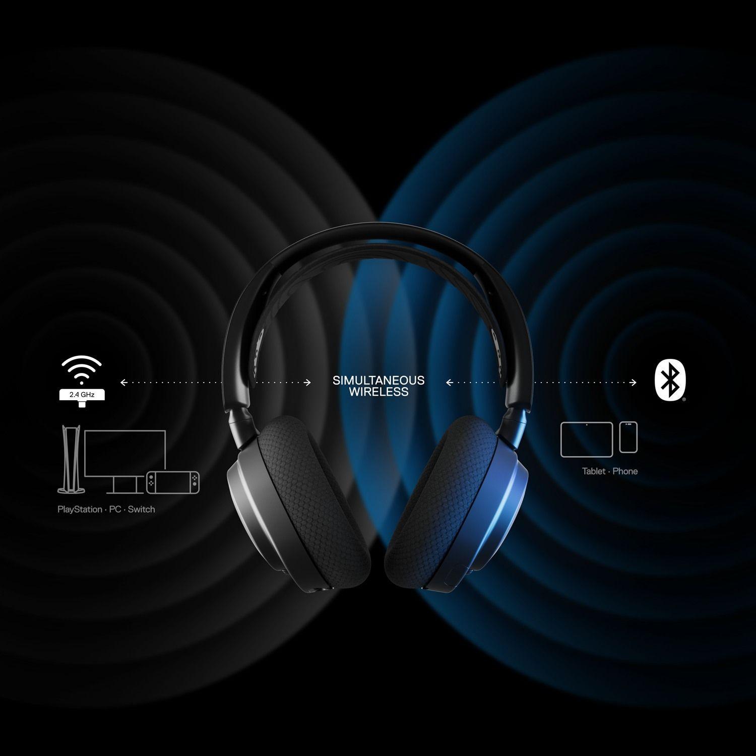 Audífonos Gamer SteelSeries Nova 7 Inalámbrico Negros-2