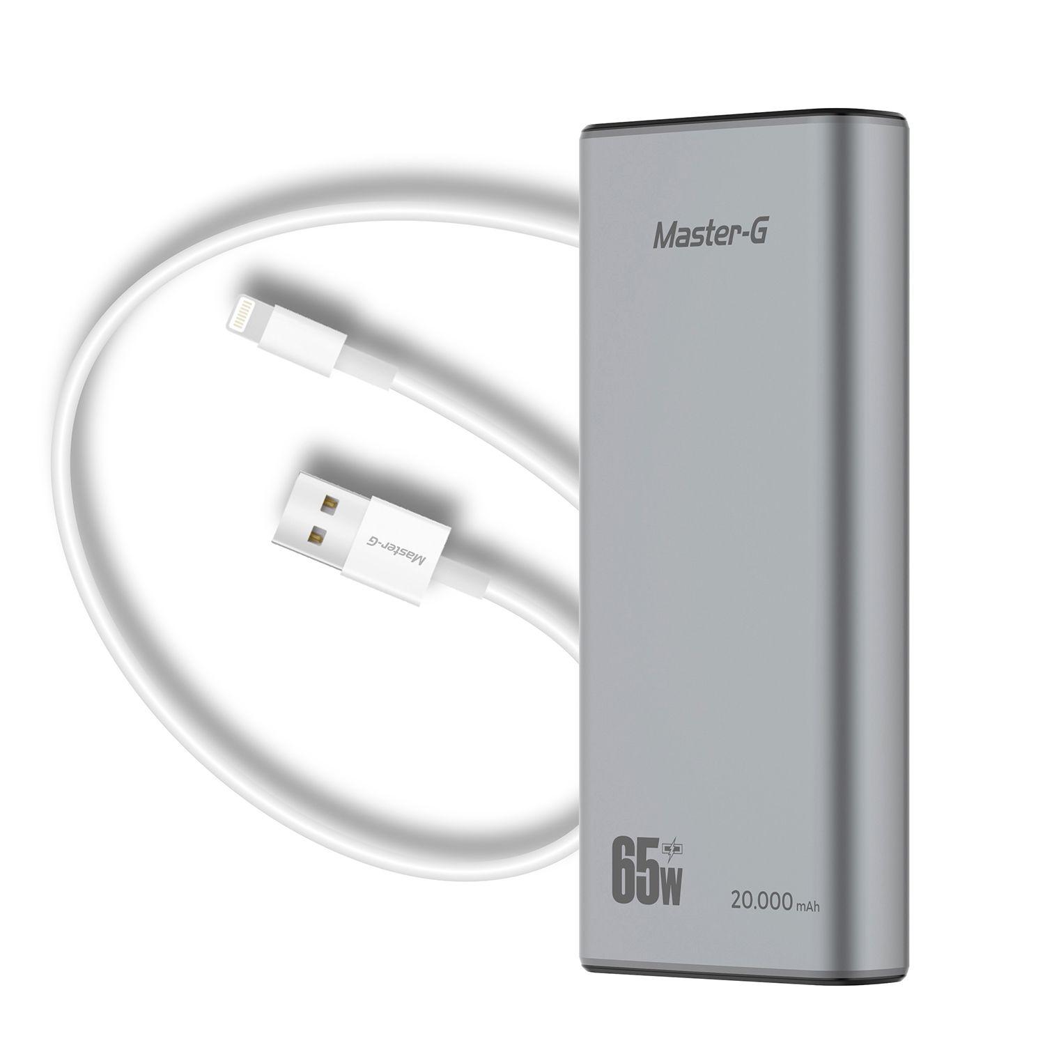Kit Batería Externa Laptop 20000 + Cable Rápida Lightning-1
