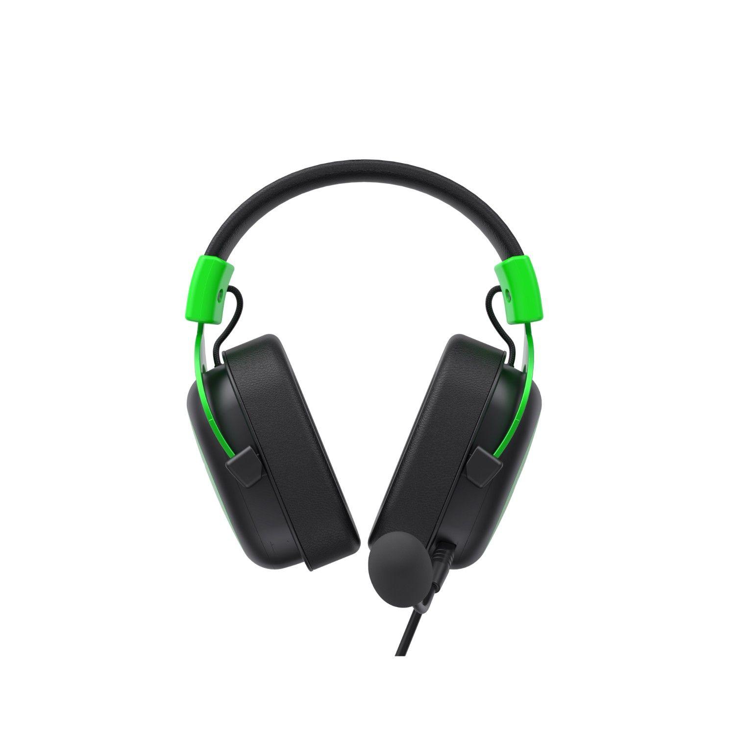 Audífono Gaming Headphone Micrófono 53mm H2002dG Havit Green-3
