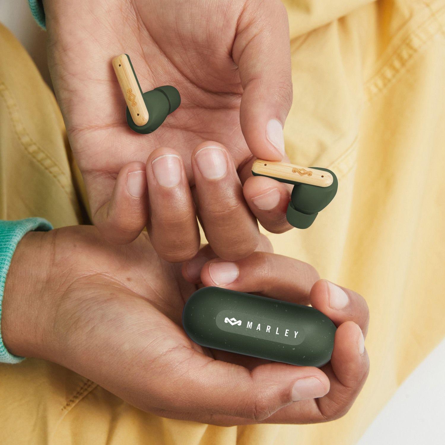 Audífonos Bluetooth True Wireless Little Bird Green Marley-5