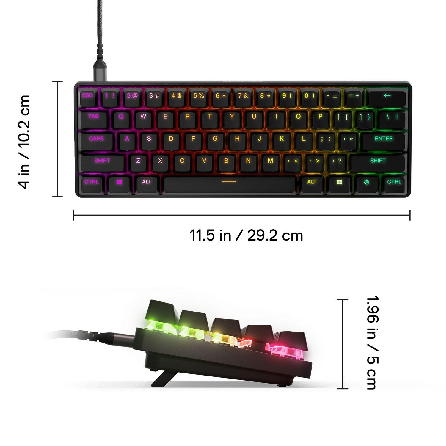 Teclado Gamer Apex Pro Mini Wireless 60% RGB PBT-2