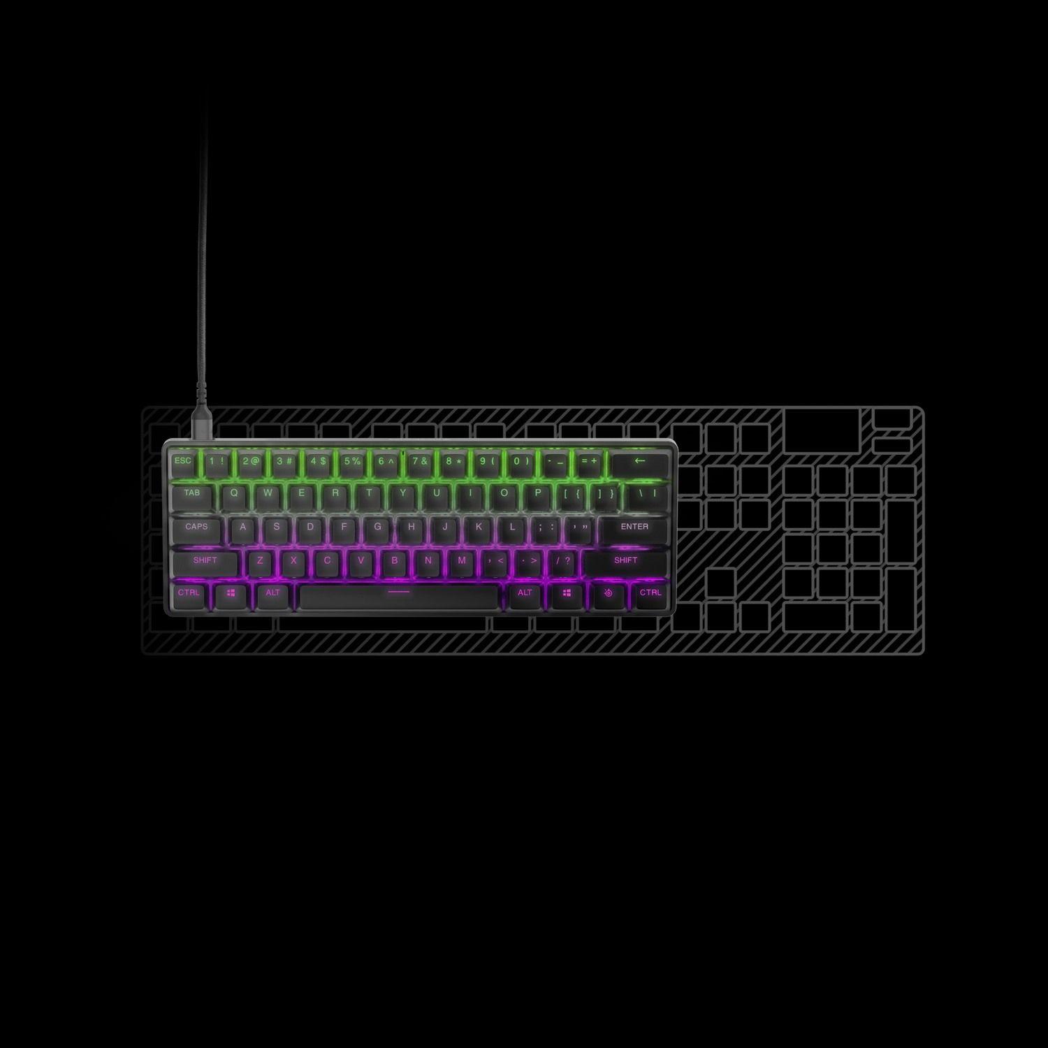 Teclado Gamer Apex Pro Mini Wireless 60% RGB PBT-9
