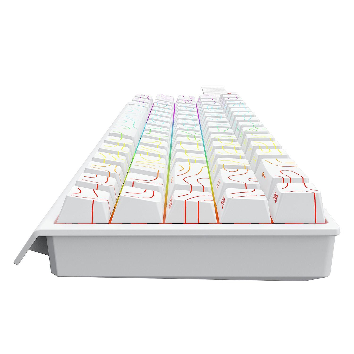 Teclado Mecánico Gamer Compacto RGB KB922LB Blanco Havit-4