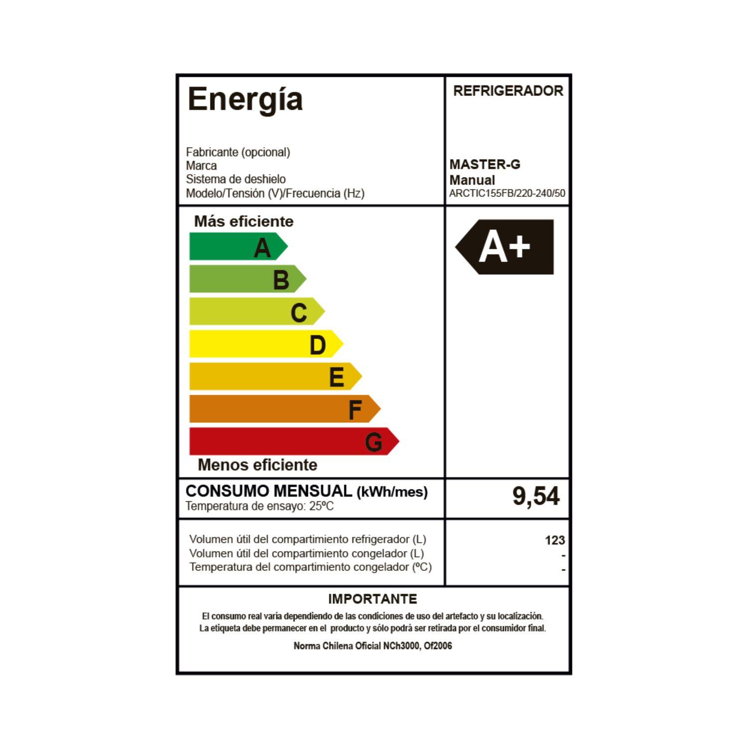 Frigobar 155 Litros ARCTIC155FB Gris Master-G-3