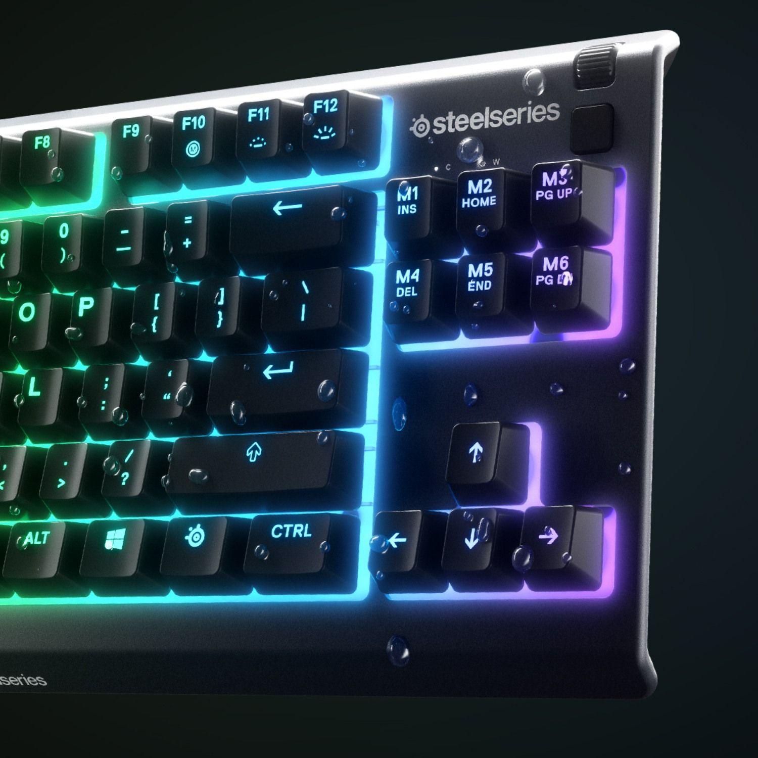 Teclado Gamer SteelSeries Apex 3 TKL RGB Whisper-Quiet Negro-2